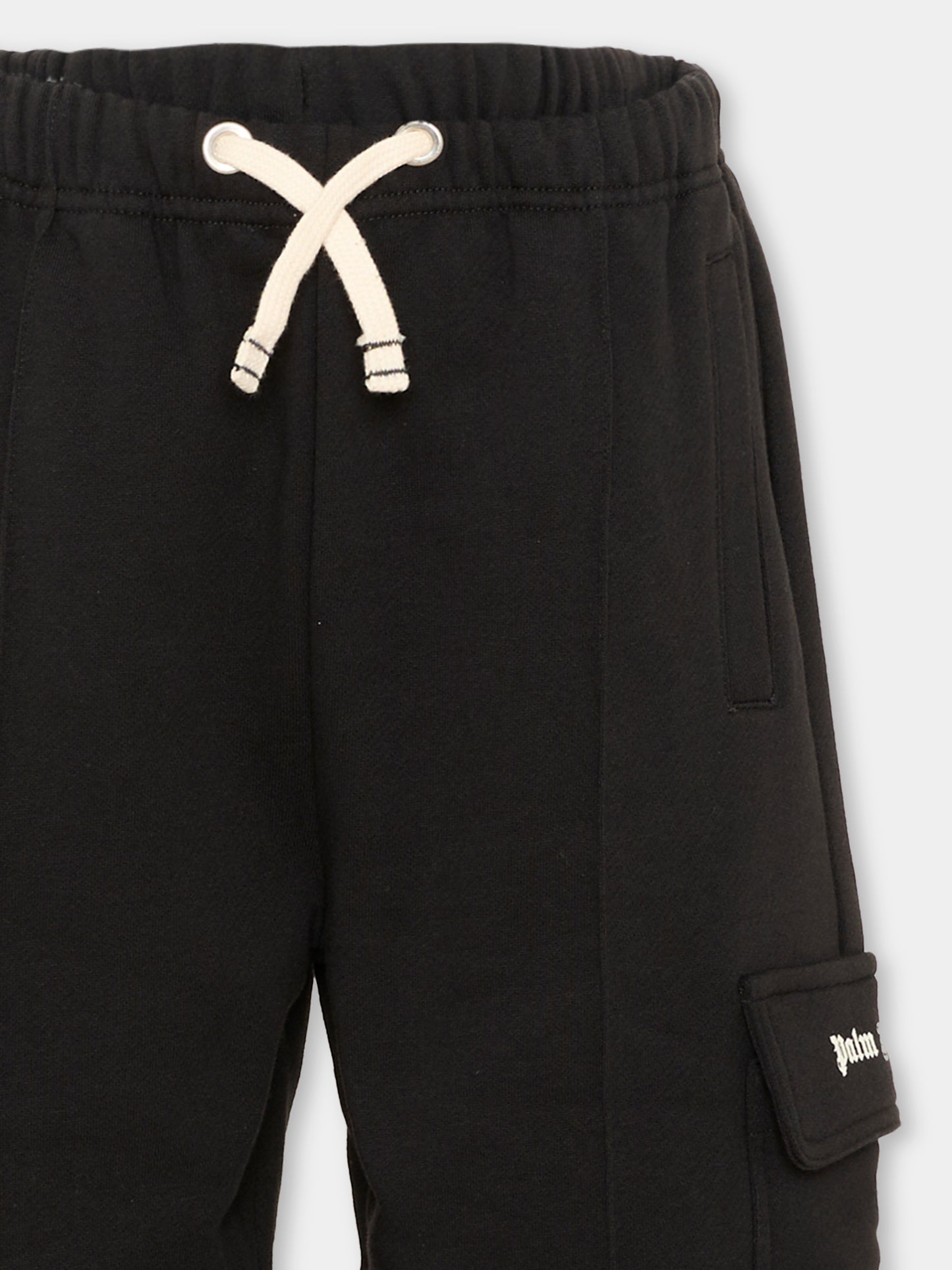 Pantalone nero per bambino con logo,Palm Angels,F6PAJBFP220 110