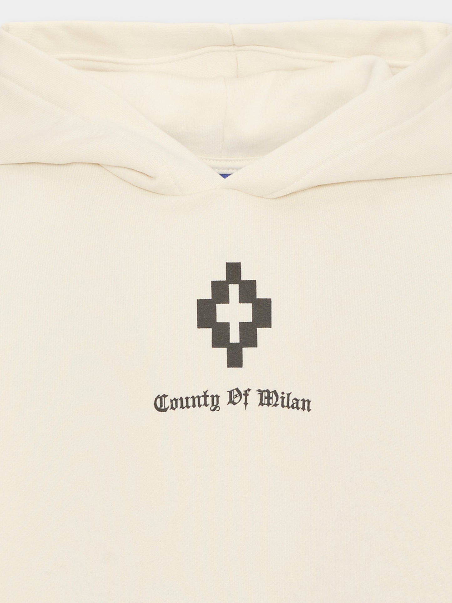 Felpa con cappuccio avorio per bambino con logo,County Of Milan Kids,F6CMJBHS013 412