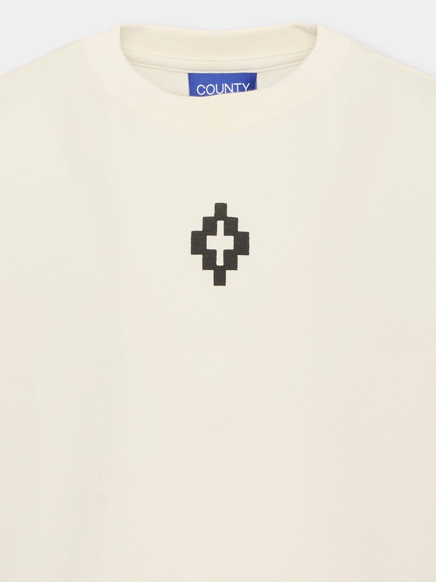 T-shirt a manica corta avorio per bambino,County Of Milan Kids,F6CMJBTH049 412
