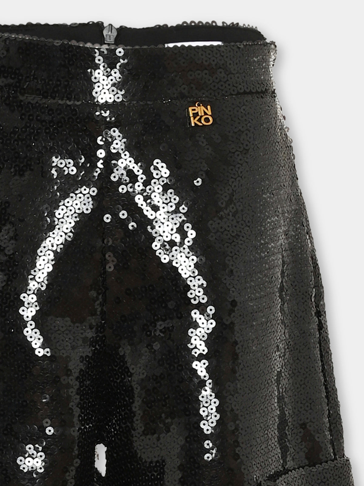 Pantalone nero per bambina con paillettes,Pinko,KFPA088 0 TV152 N000
