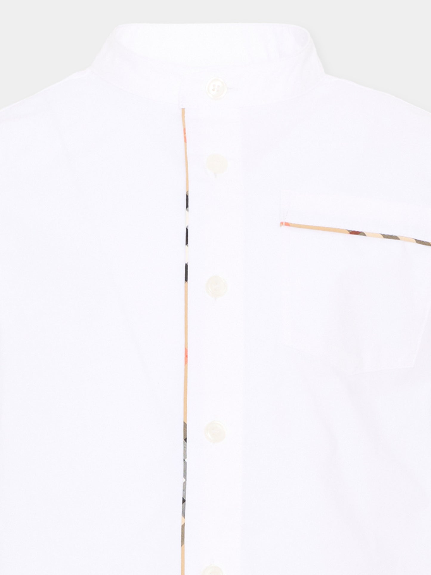 Camicia bianca per bambino con Check Vintage,Burberry Kids,8130739 A1464