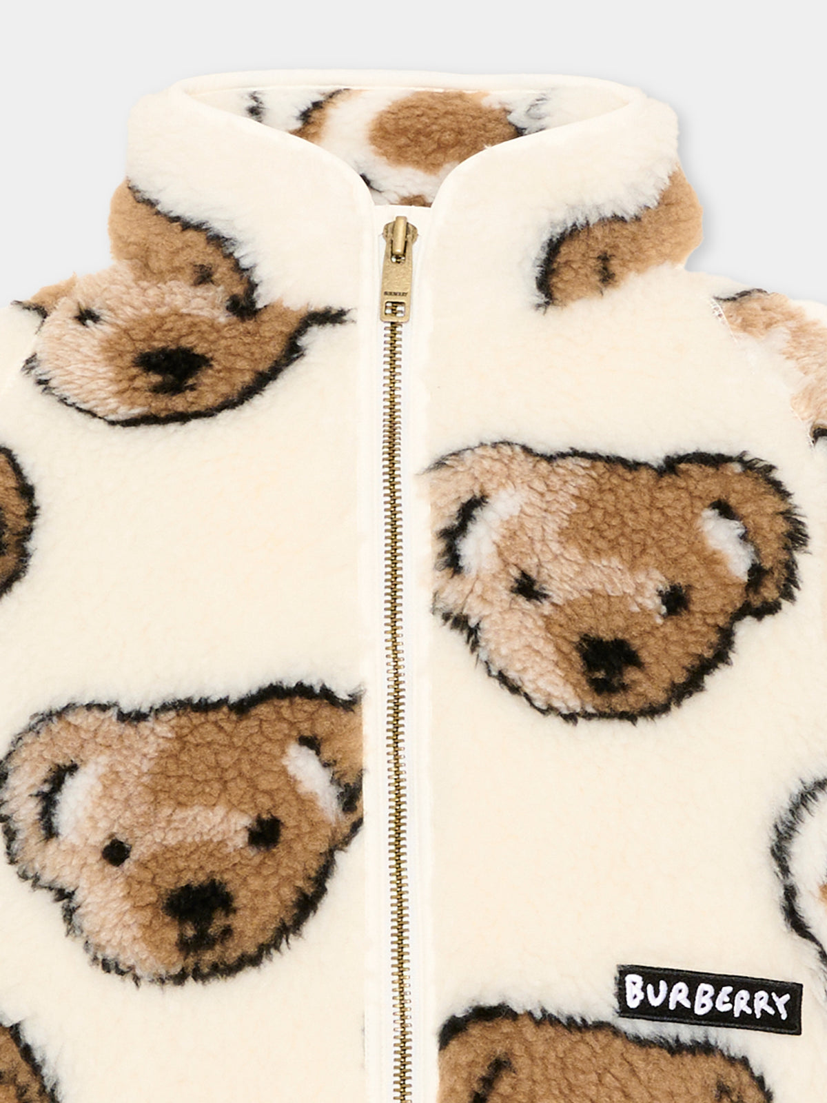 Ecopelliccia avorio per bambina,Burberry Kids,8131097 B7783
