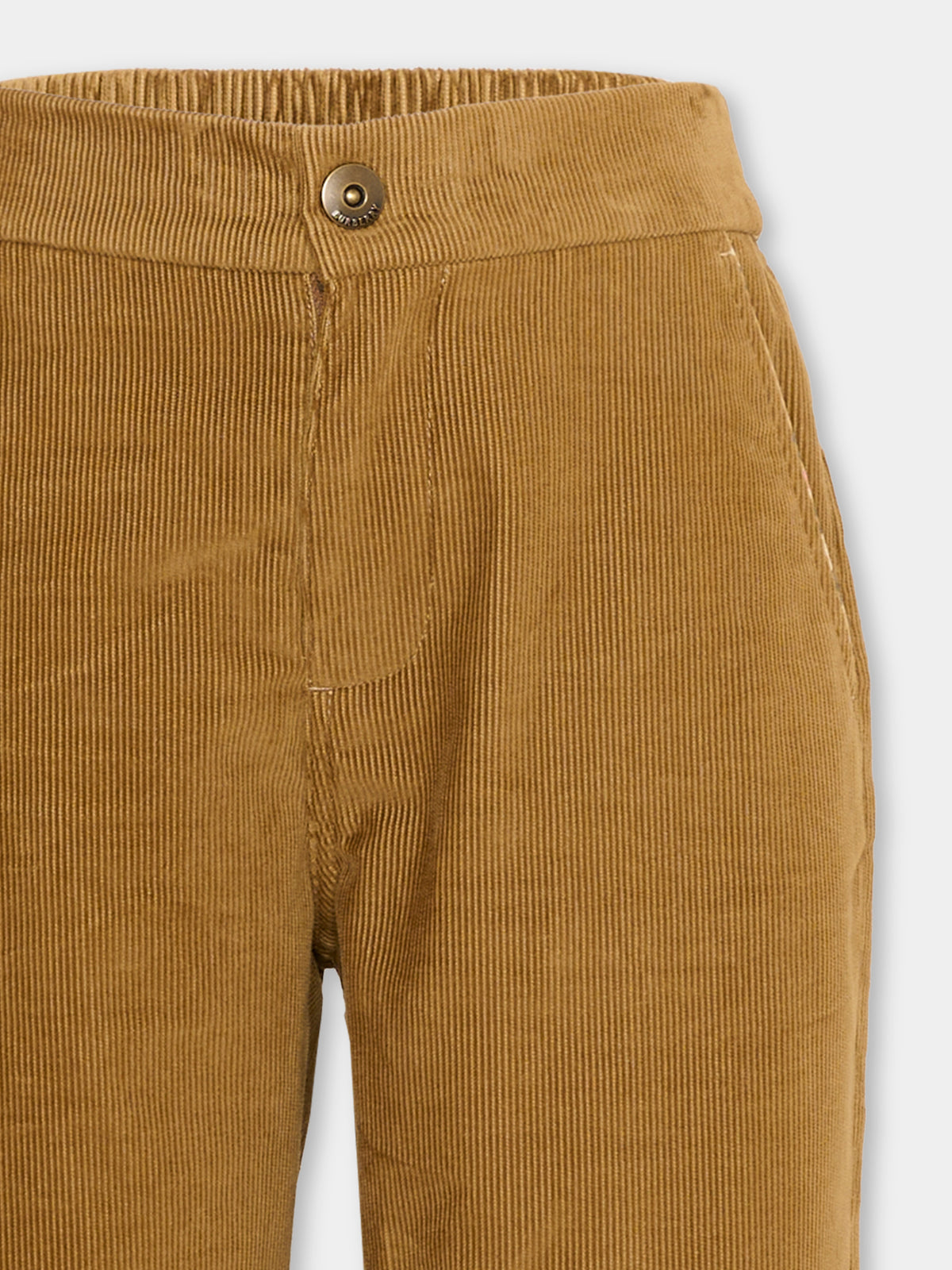 Pantalone marrone in velluto a coste per bambino,Burberry Kids,8131119 A7026