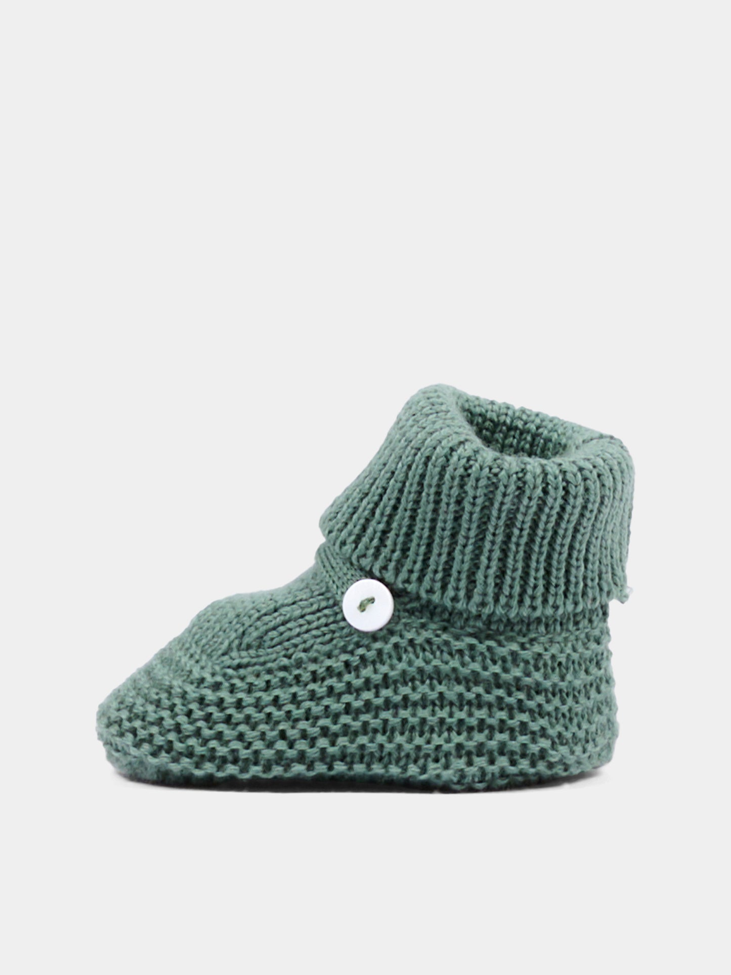 Babbucce verde per neonato tricot,Little Bear,4129 BOSCO