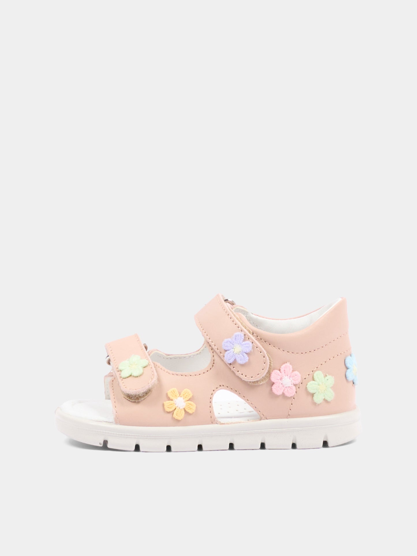 Sandali rosa Pufyt per bambina con fiori,Falcotto,001 1501152 01 0M04