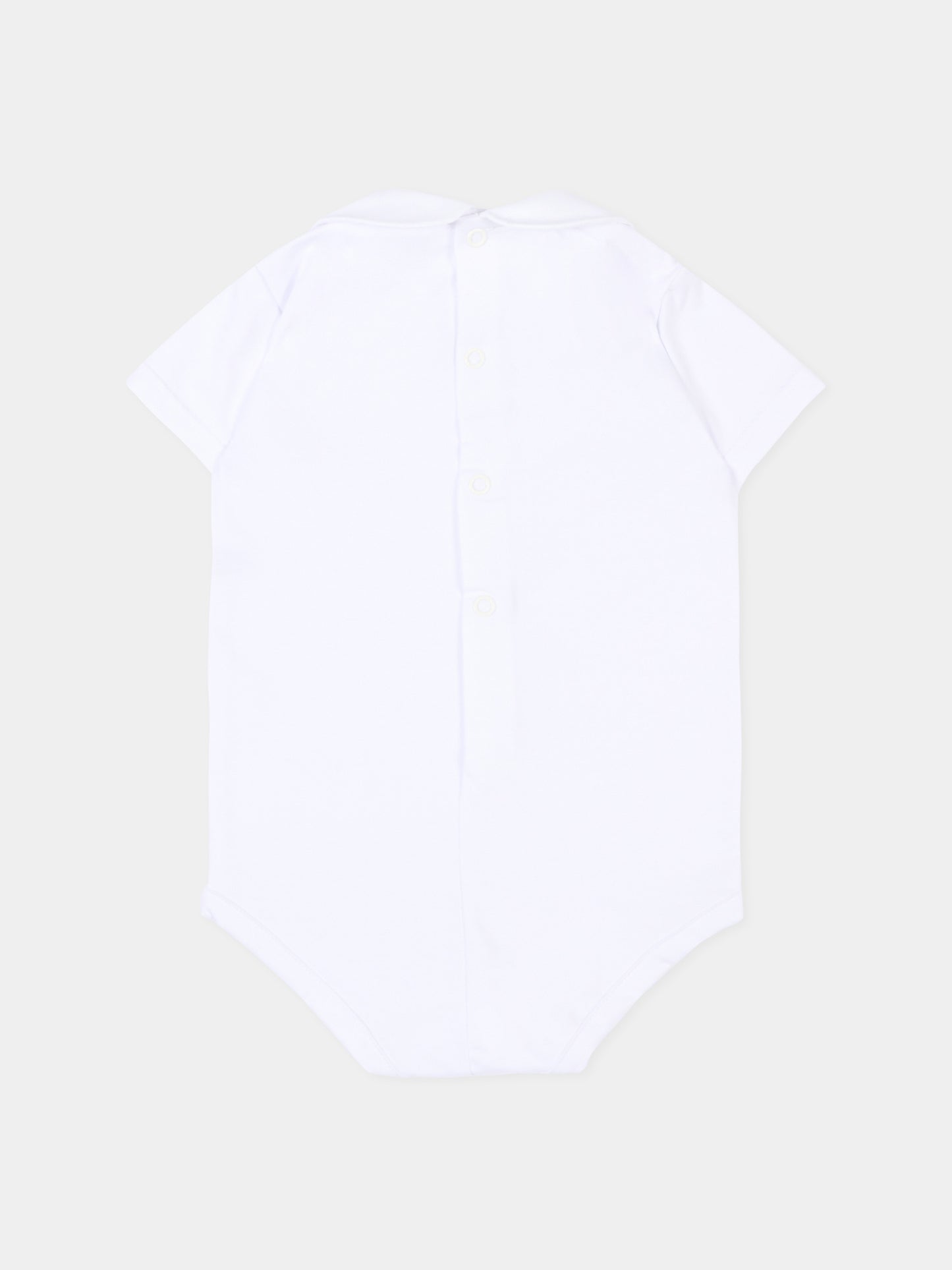 Body bianco per neonati con colletto,Little Bear,8020 BCO/BURRO