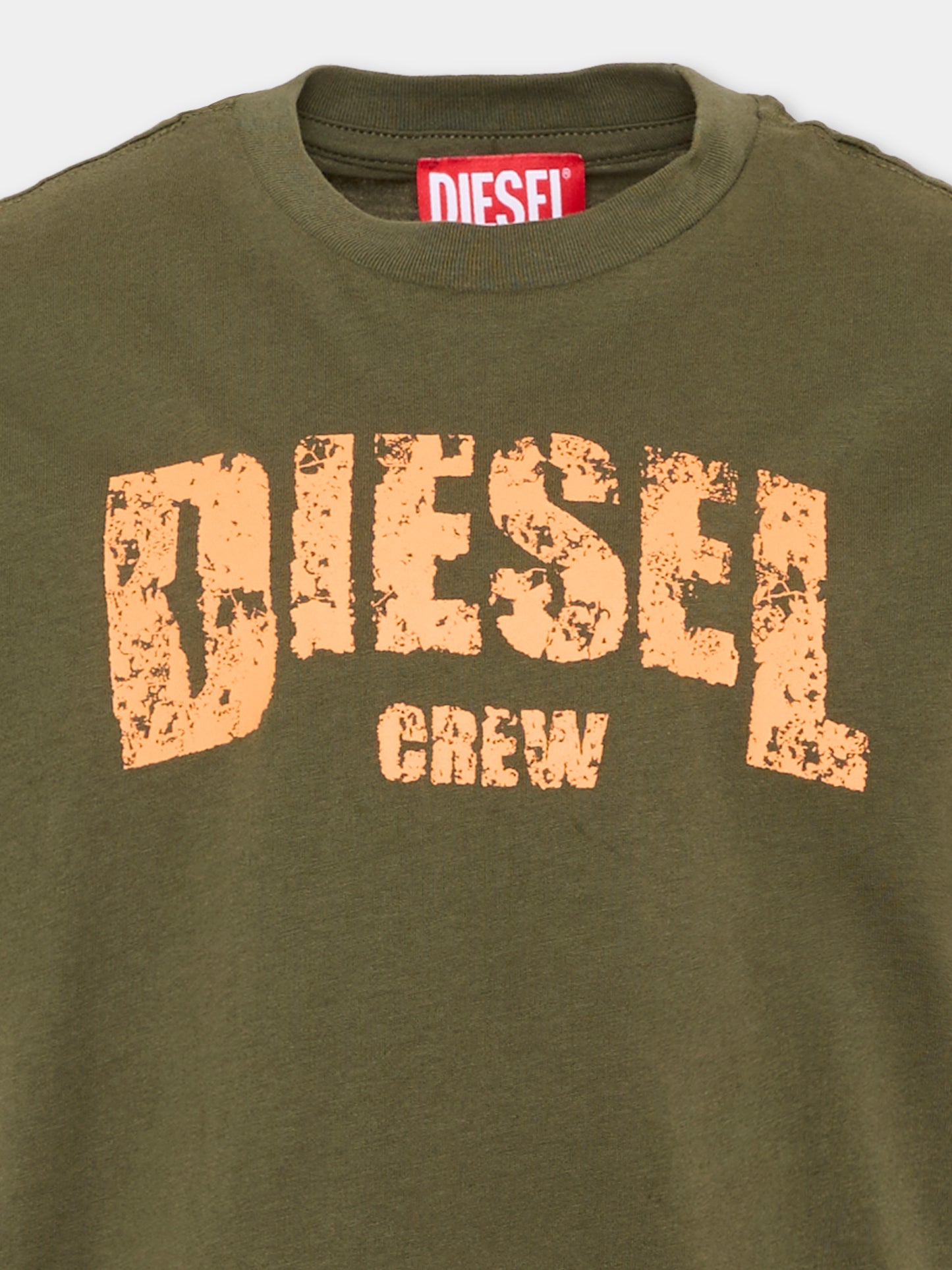 T-Shirt verde per bambini,Diesel,J02868 KYA1M K511