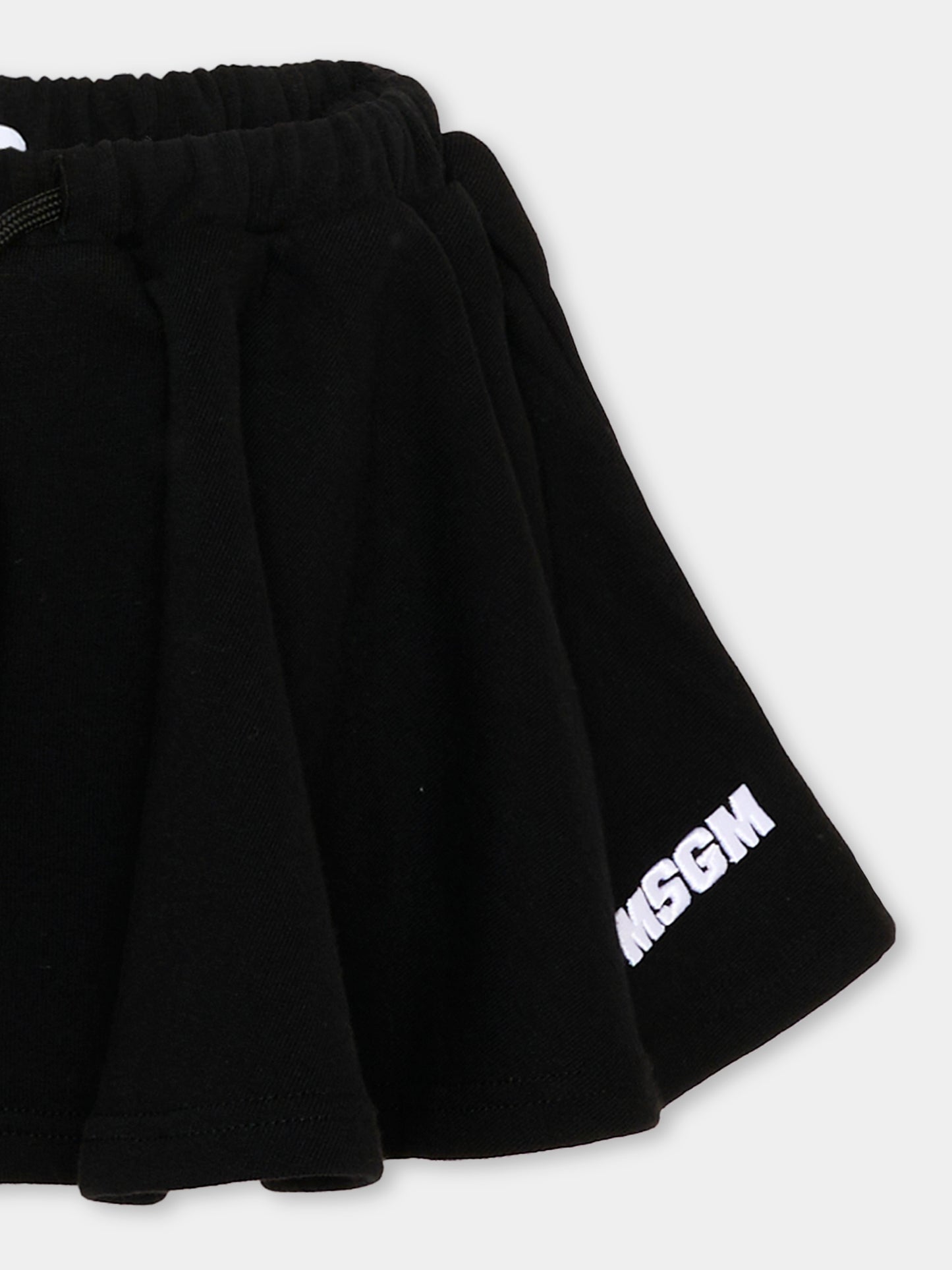 Gonna nera per bambina,Msgm Kids,S6MSJGST075 110