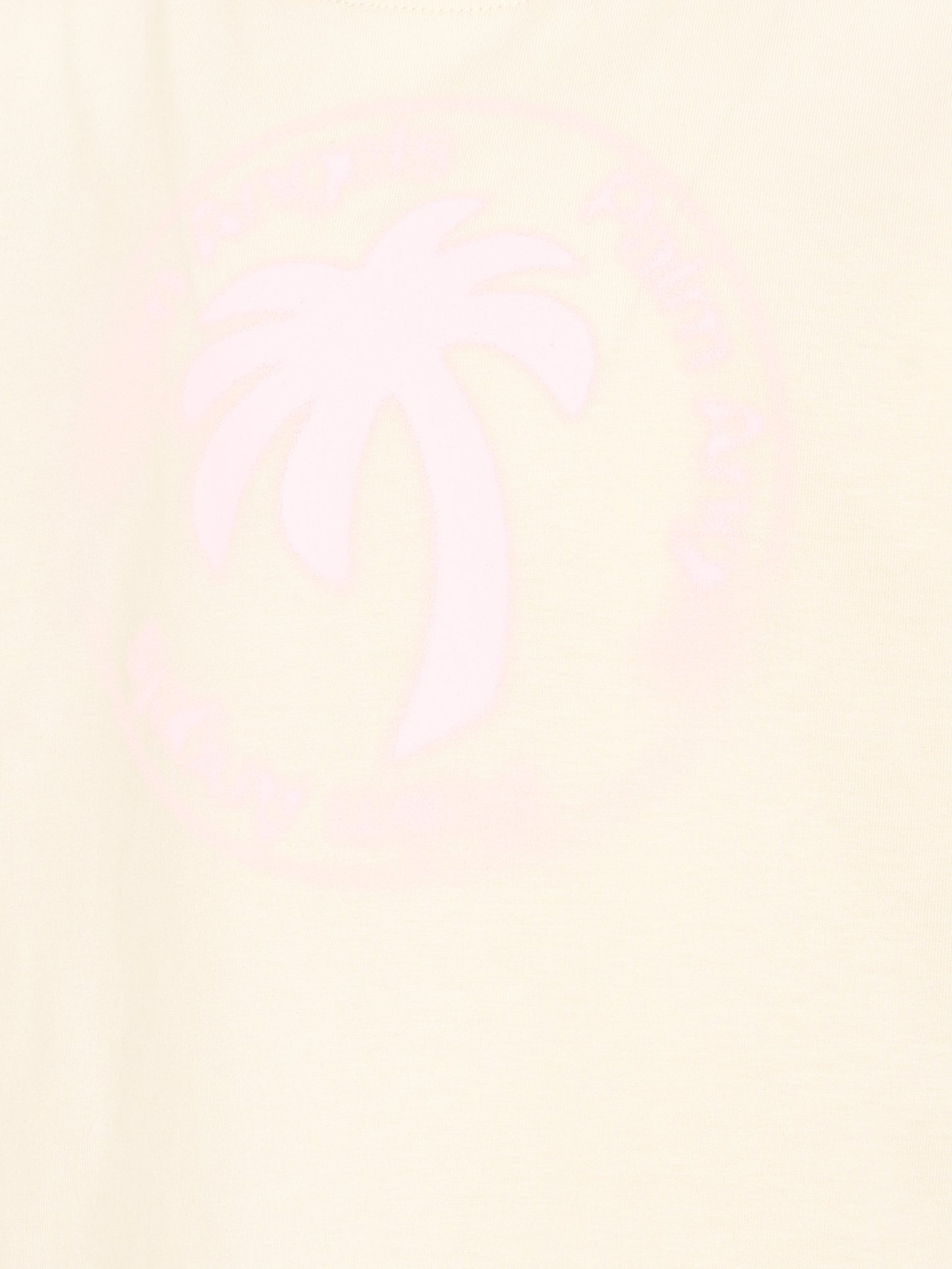 T-Shirt avorio con palma rosa per bambina,Palm Angels,PGAA002S26JER004 002
