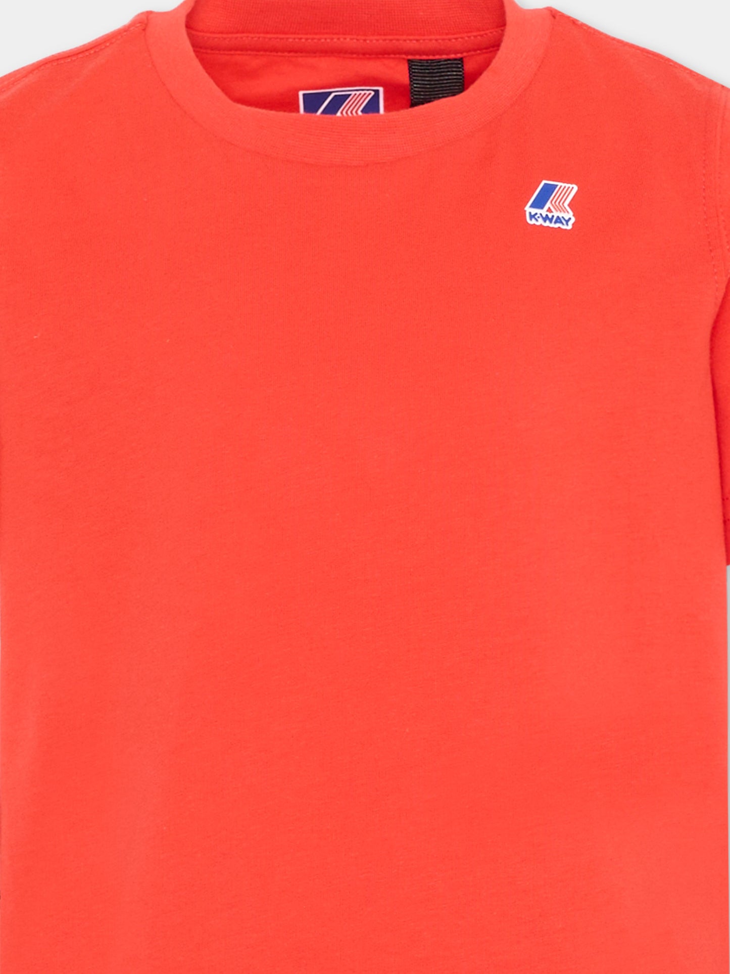 T-shirt rossa per bambini con logo,K-way,K7133YW B04