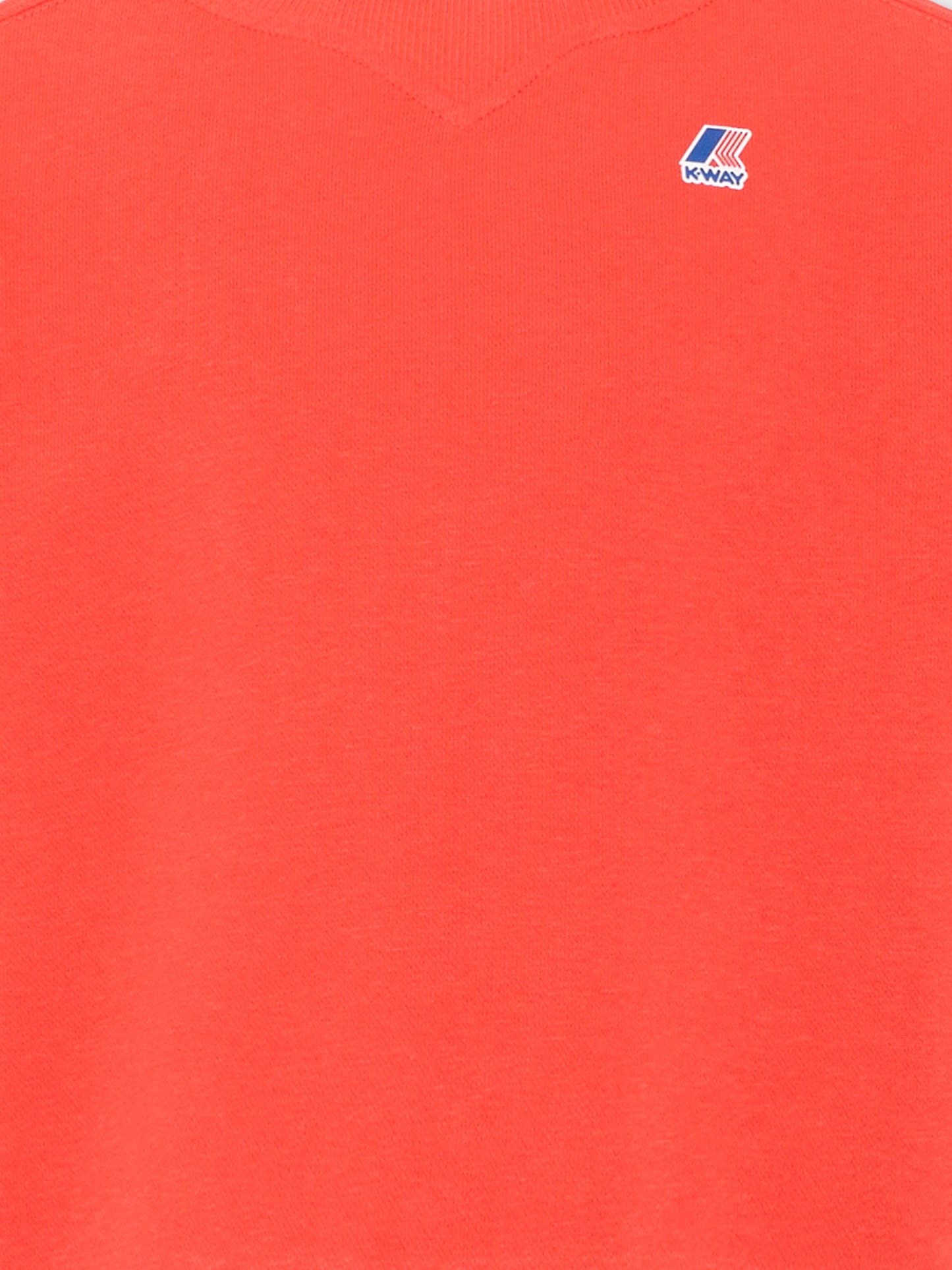 Felpa rossa per bambini con logo,K-way,K2134CW B04