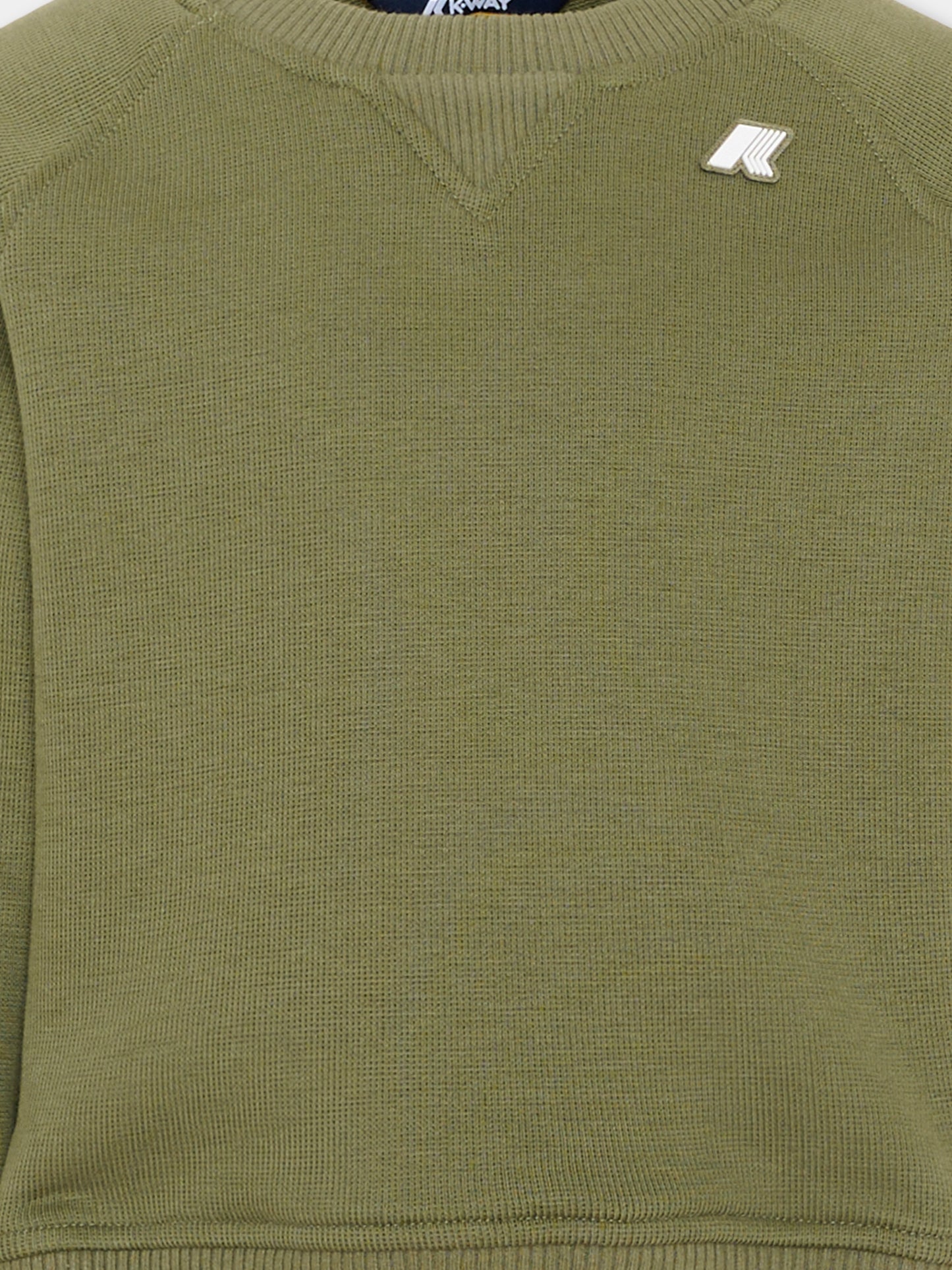 Felpa verde per bambino con logo,K-way,K2148LW V15