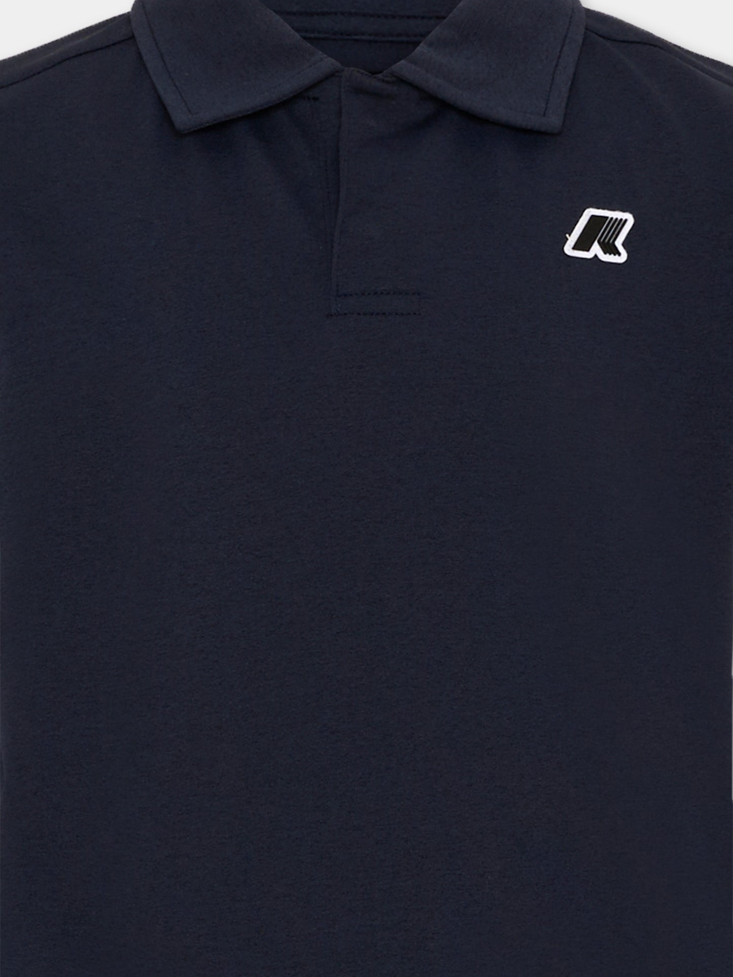Polo blu per bambino con logo,K-way,K7134LW K89