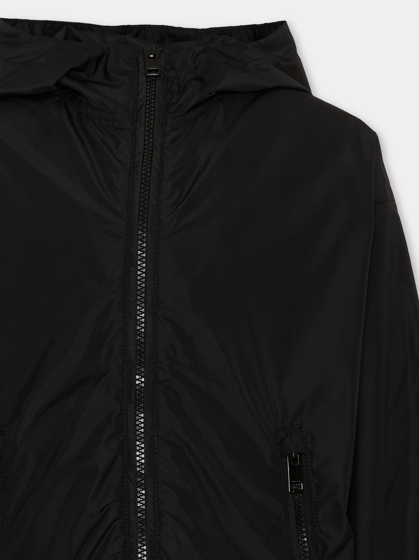 Giacche a vento nero per bambino con logo,Diesel,J02209 KXBPM K900