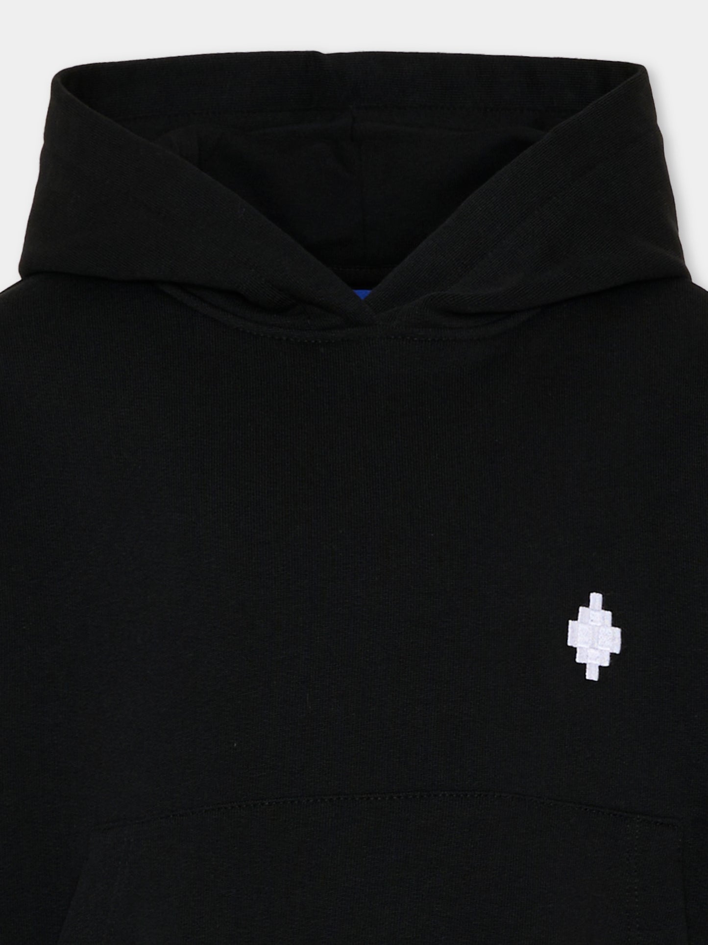 Felpa nera per bambina con logo,County Of Milan Kids,F5CMJGHS084 110