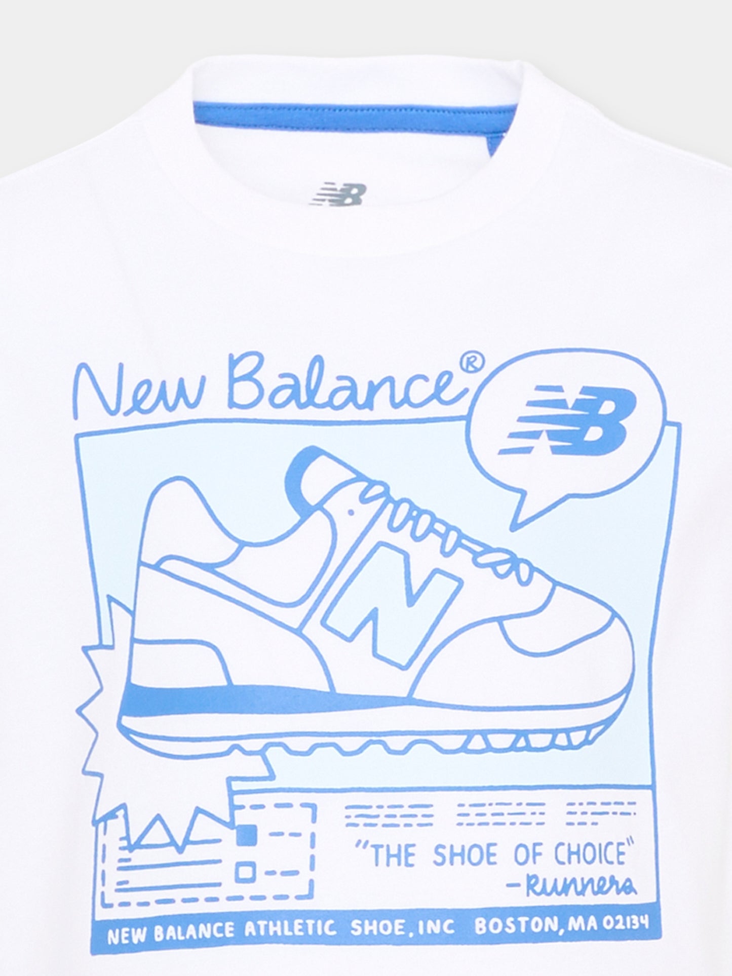 Completo sportivo azzurro per bambino con logo,New Balance,YS61R5NN BWE