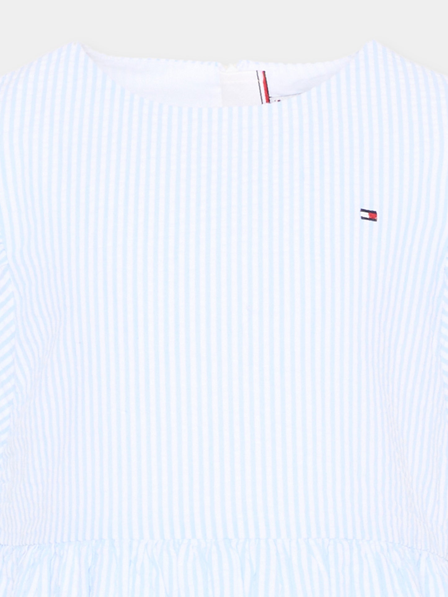Vestito azzurro a righe per bambina,Tommy Hilfiger Junior,KG0KG09165 C3Q