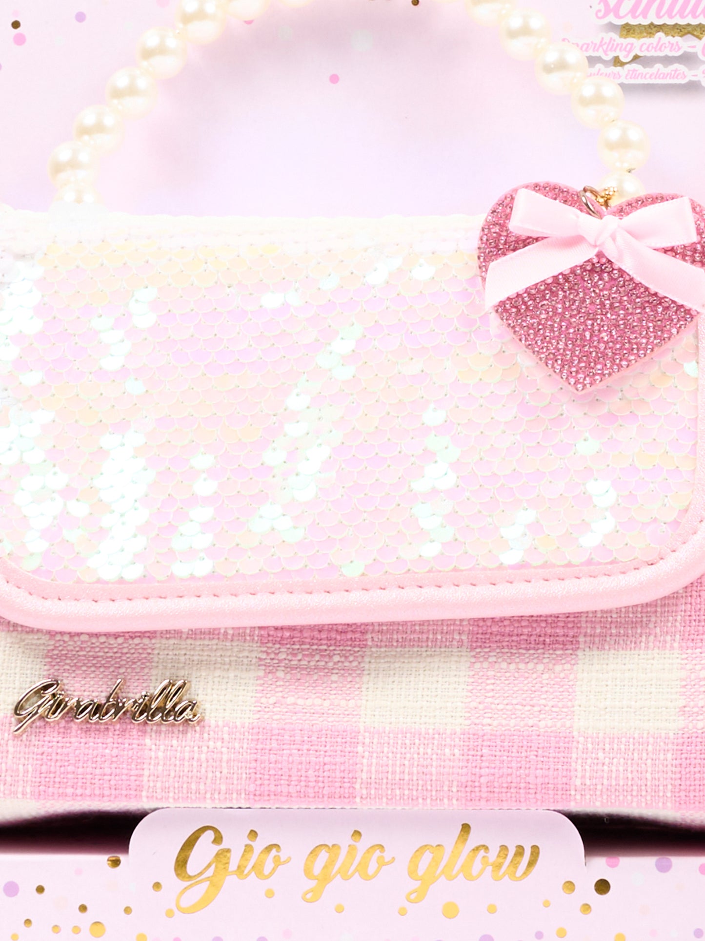 Borsa rosa per bambina con cuore,Girabrilla,19155