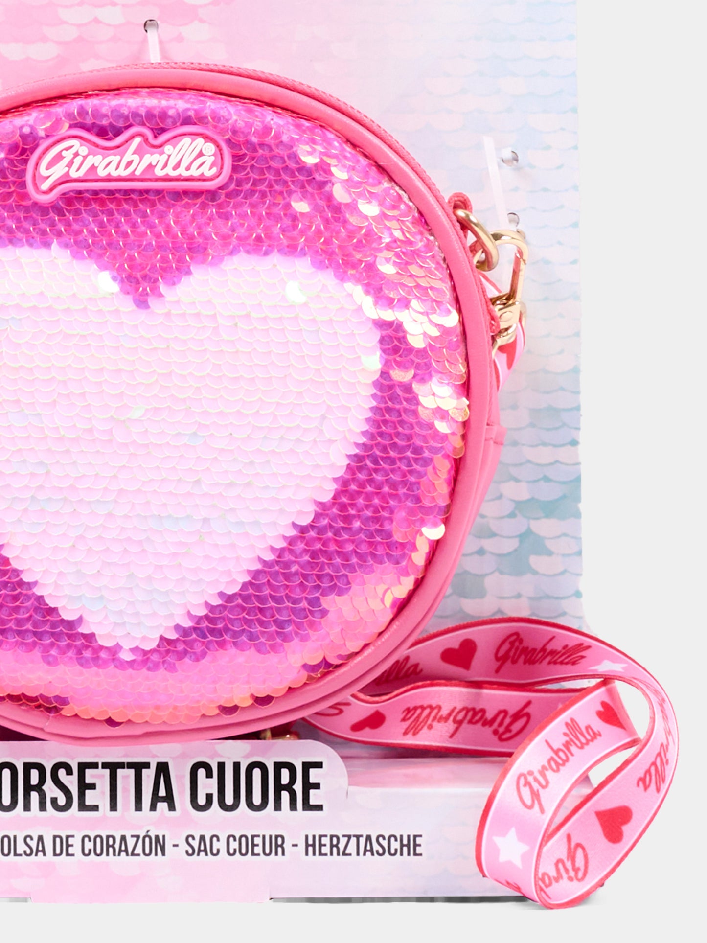Borsa rosa per bambina con cuore,Girabrilla,19090