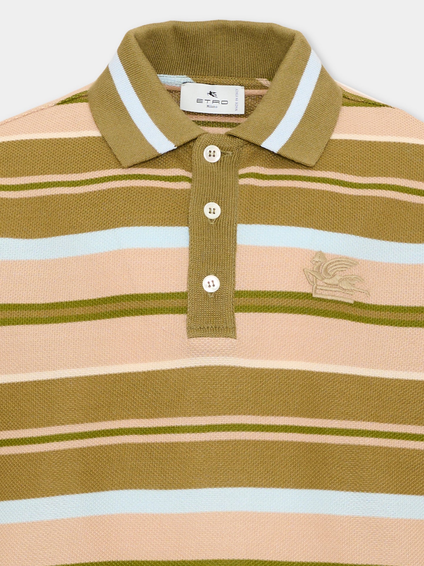 Polo verde per bambino con Pegaso,Etro,GU8P61 J0385 722BG