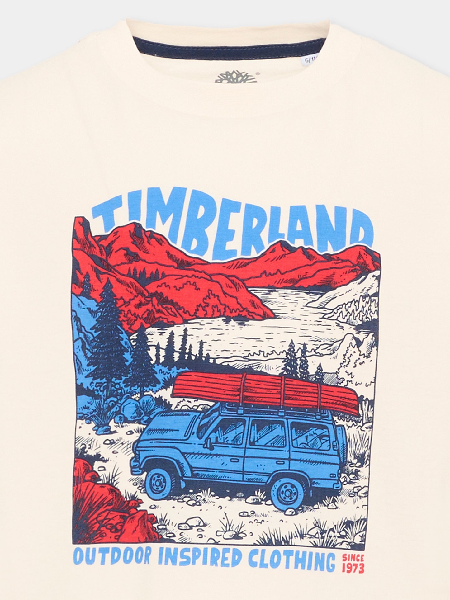 T-shirt avorio per bambino con stampa,Timberland,T60795 127