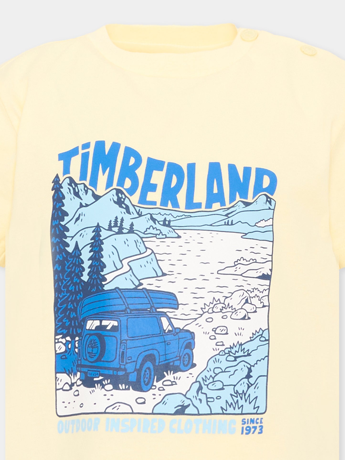 T-shirt gialla per bambino con stampa,Timberland,T60855 505