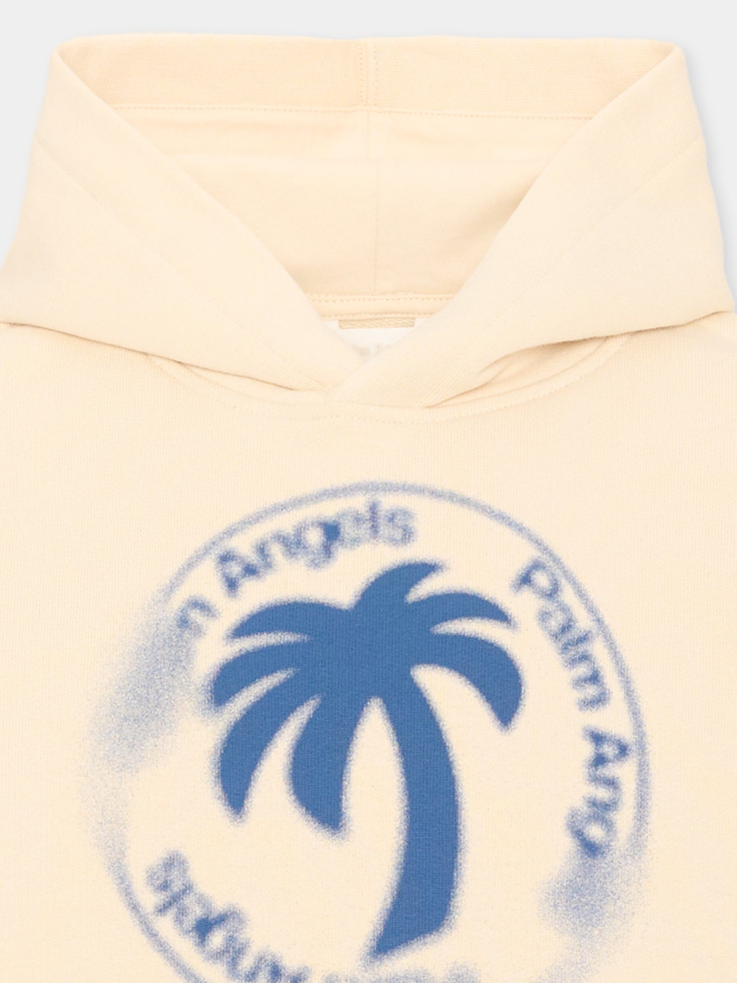 Felpa con cappuccio beige con stampa,Palm Angels,PBBB012S26FLE002 092