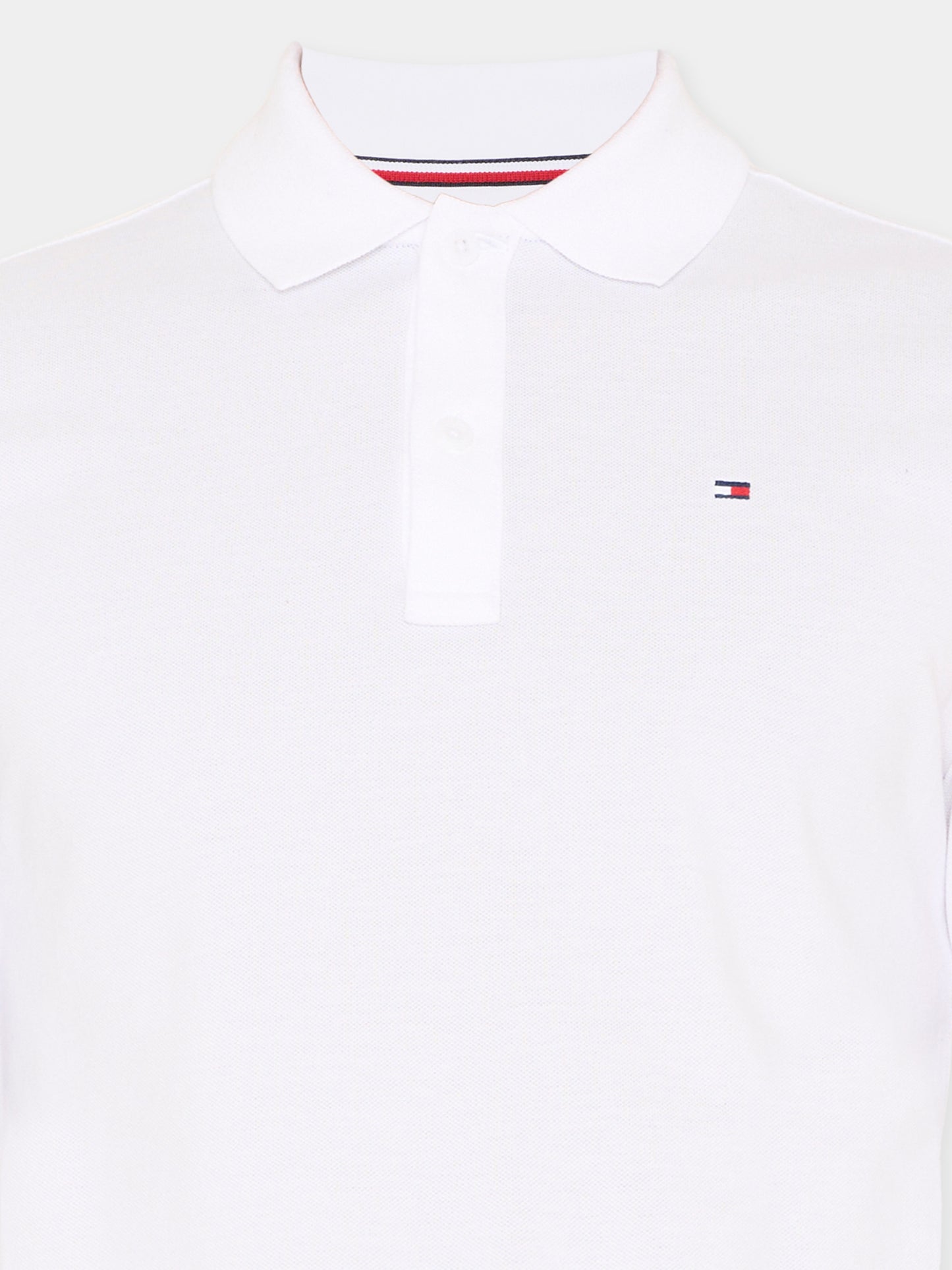 Polo a manica lunga bianca con logo,Tommy Hilfiger Junior,KB0KB09664 YBR