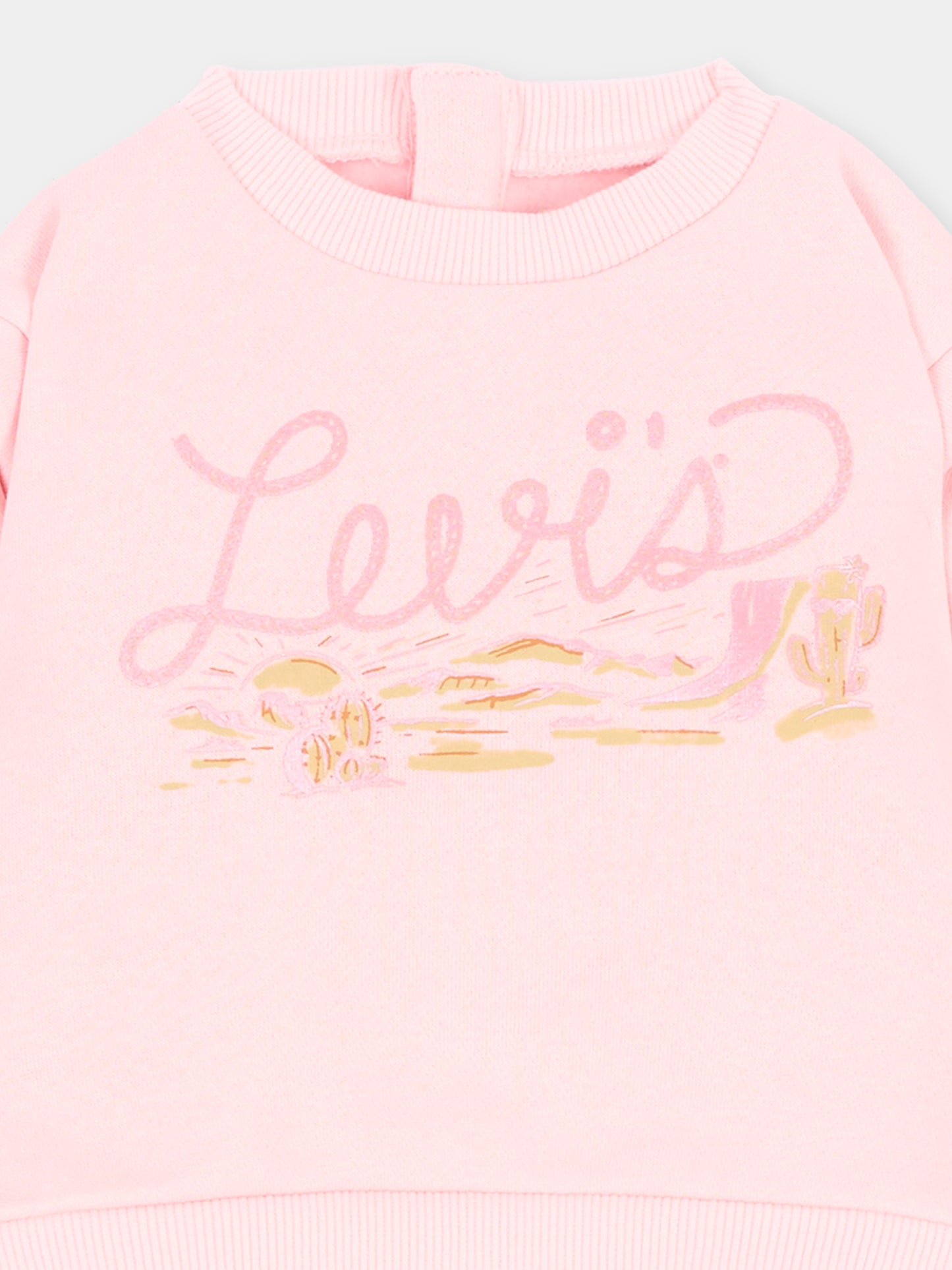 Completo sportivo lungo rosa per neonata,Levi's Kids,1EN470 AGJ