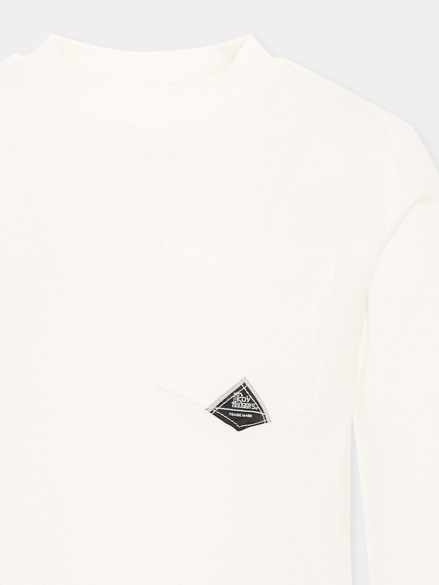 T-shirt a manica lunga bianca con logo,Roy Roger's Kids,R F127 00 0112