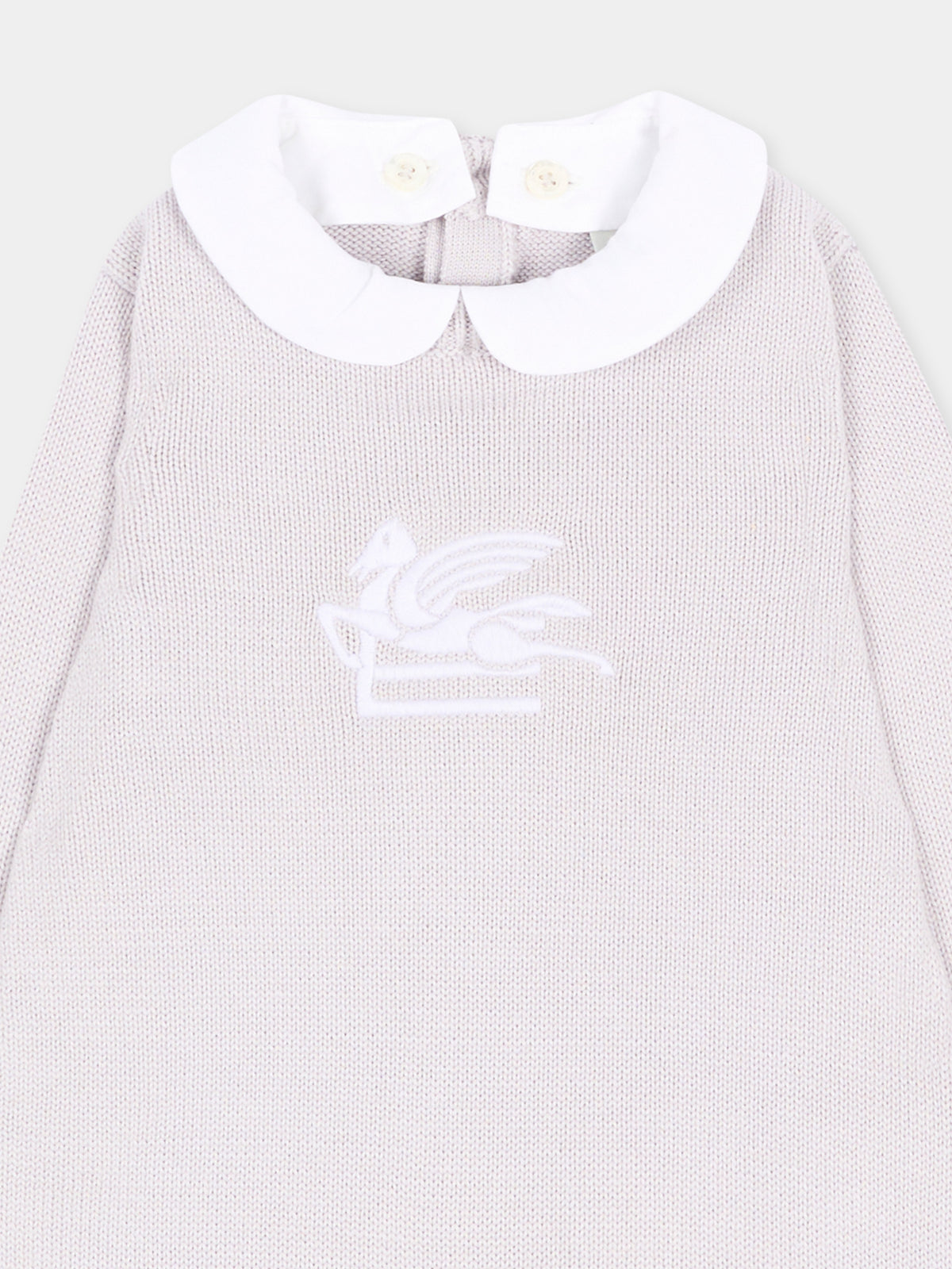 Pagliaccetto grigio per neonati con Pegaso,Etro,GUA590 X0006 900