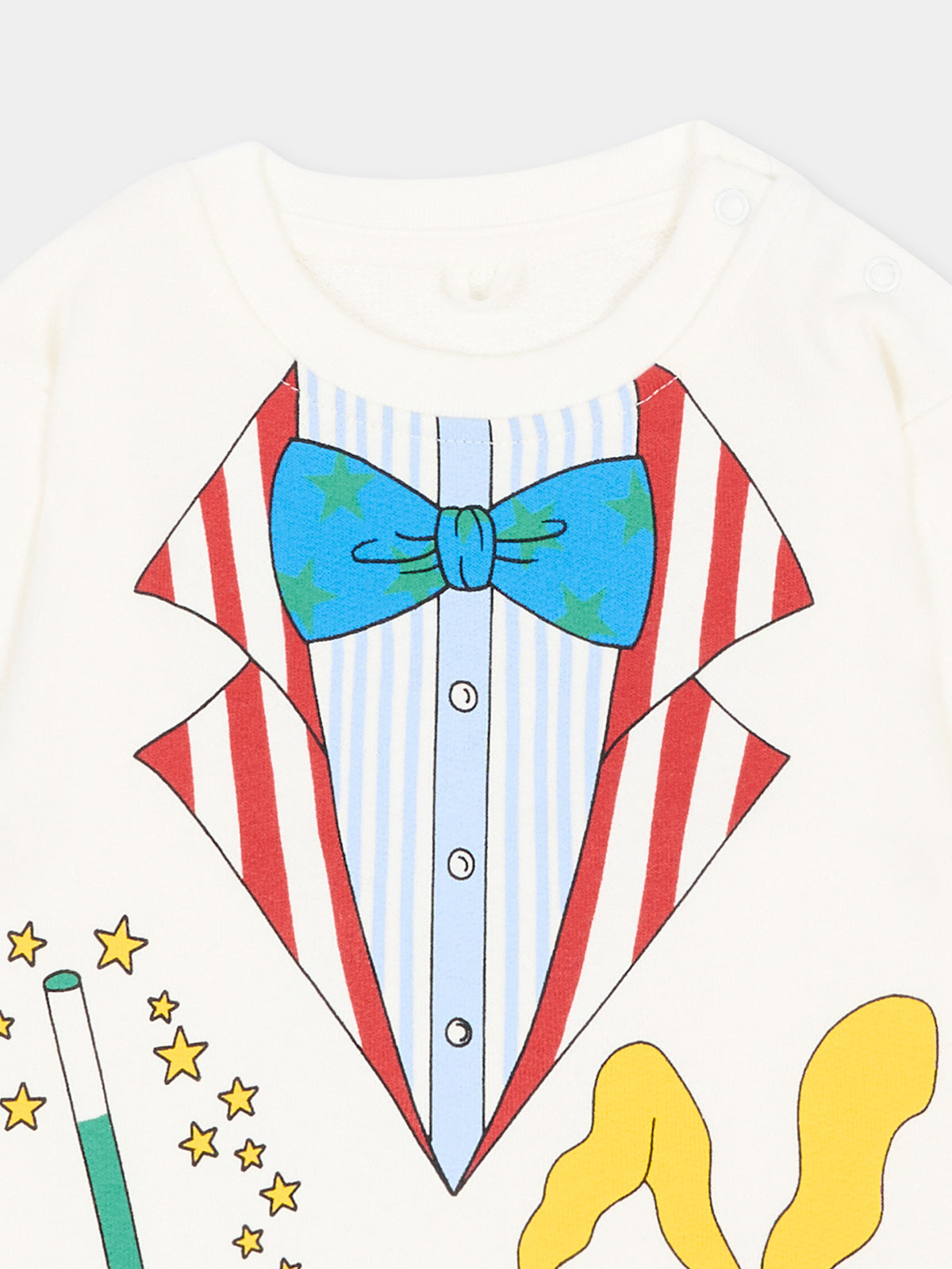 Felpa girocollo avorio per neonato con stampa,Stella Mccartney Kids,TW4620 Z0499 101