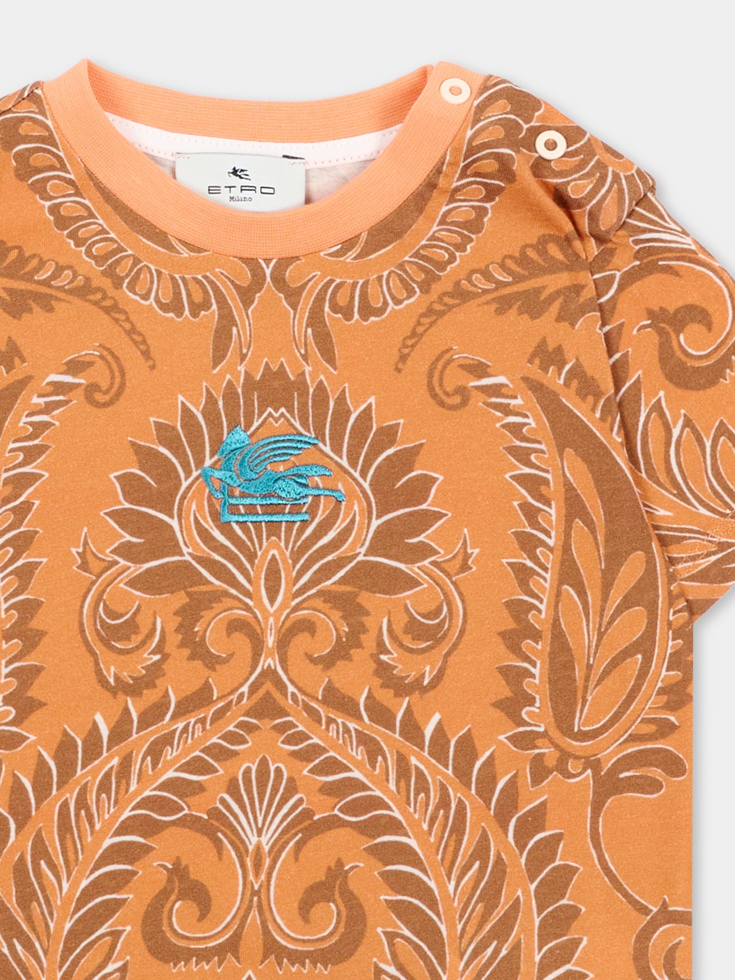 T-shirt arancione per neonato,Etro,GW8501 Z2081 402BR