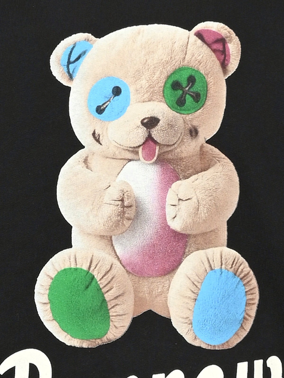 Felpa girocollo nera con stampa per bambini,Barrow,F6BKJUSW059 110