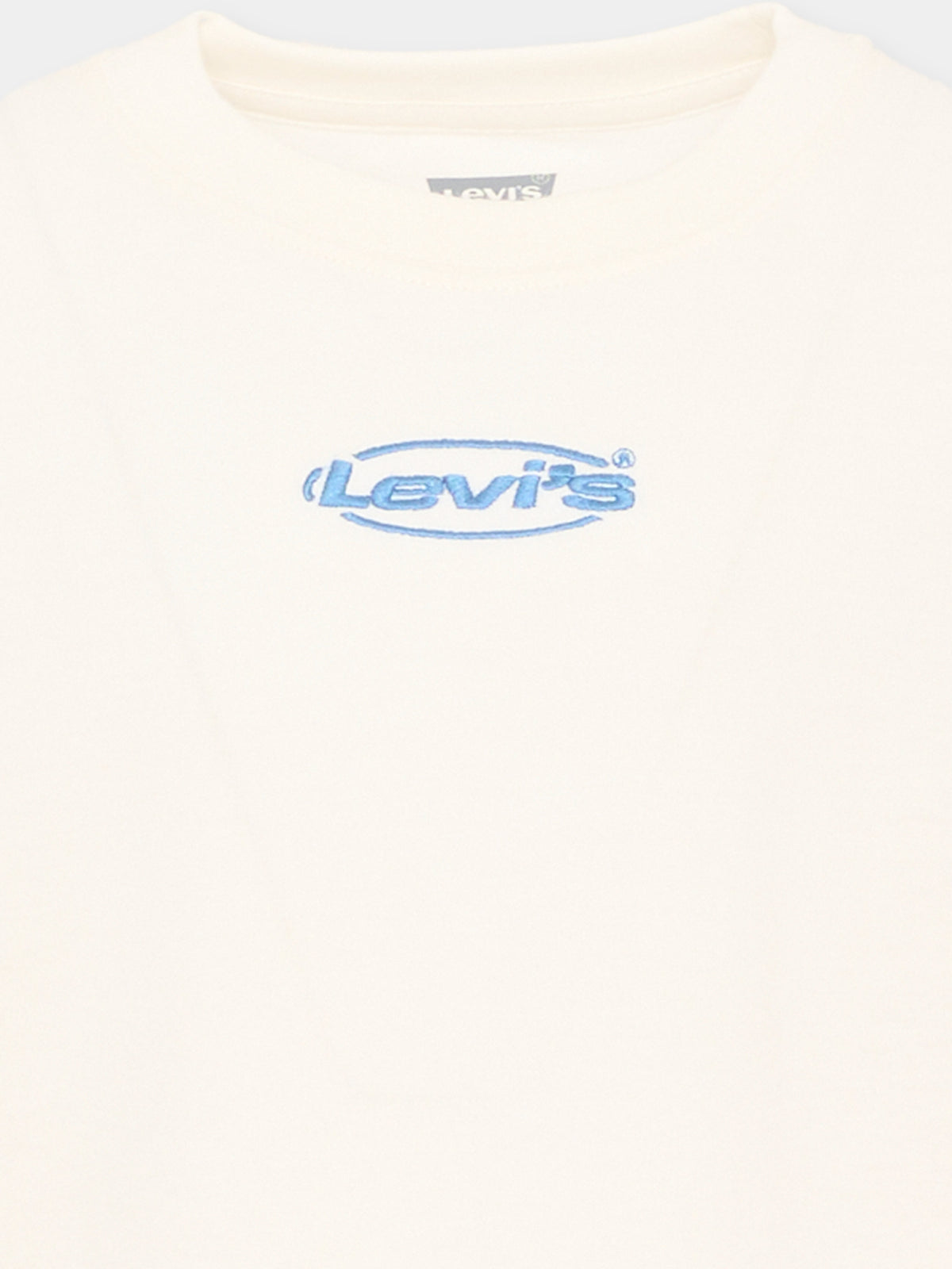T-shirt a manica lunga avorio per bambino con stampa,Levi's Kids,8ER445 W0E