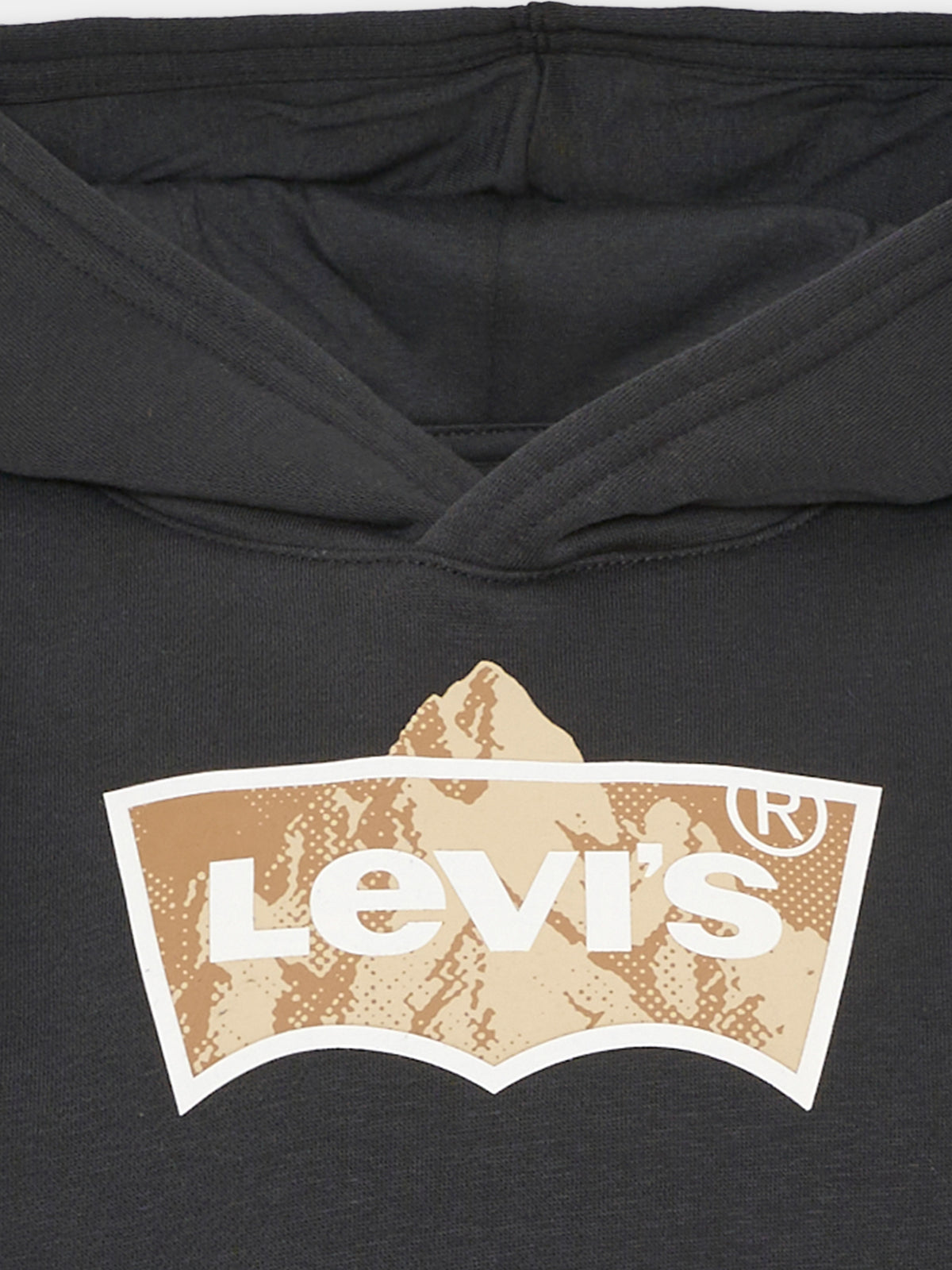 Felpa con cappuccio nera con logo per bambino,Levi's Kids,8ER743 G52
