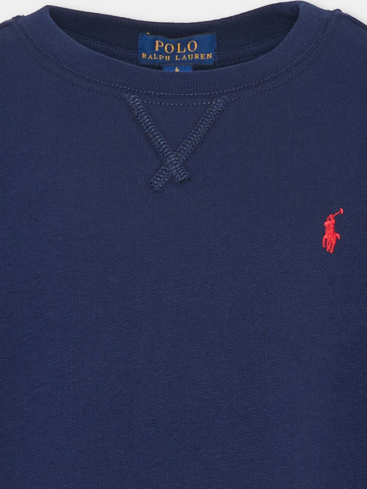 Felpa blu per bambino con cavallino,Ralph Lauren Kids,772102002