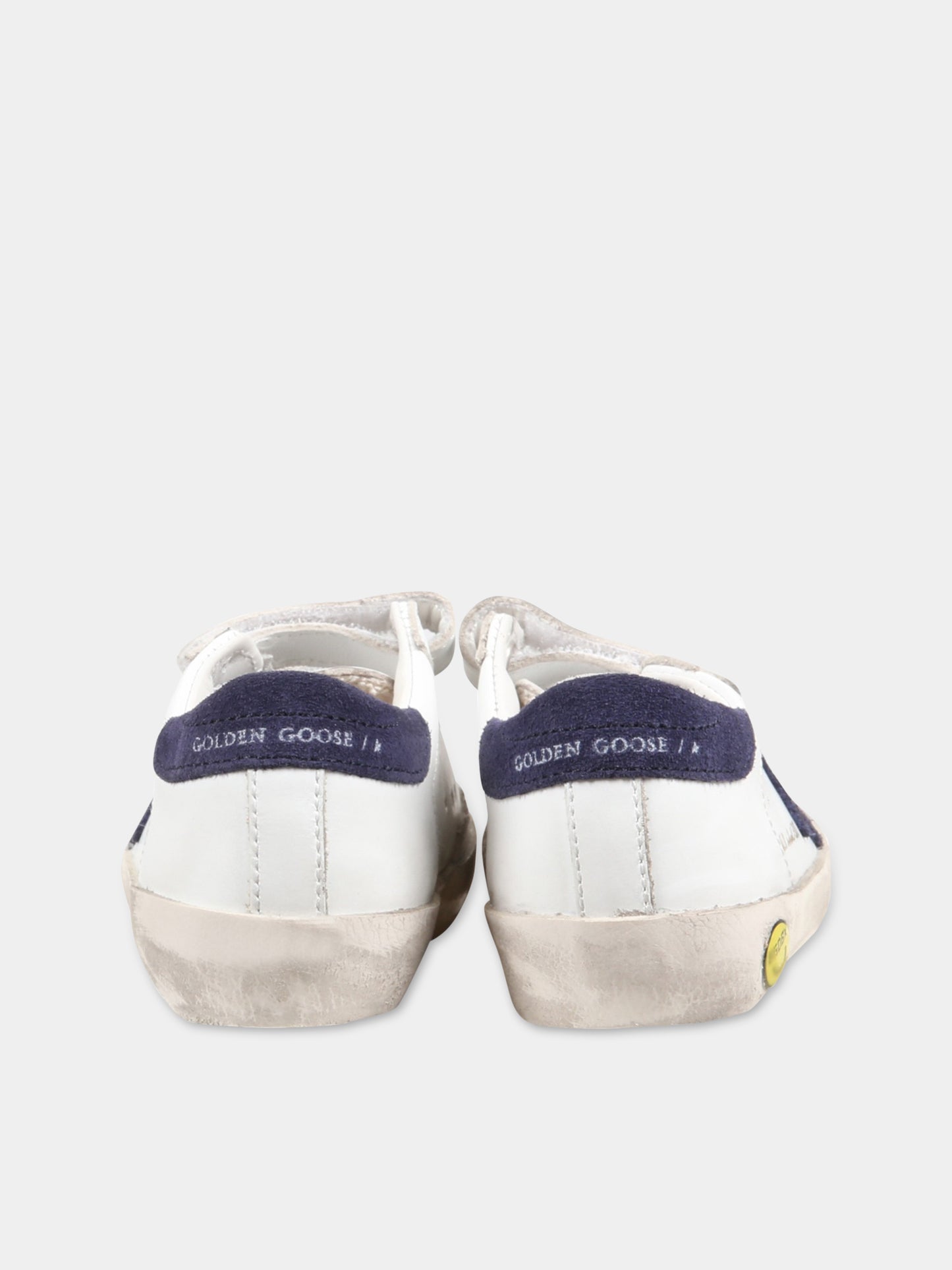 White ''Old school'' sneaker for kids with blue star