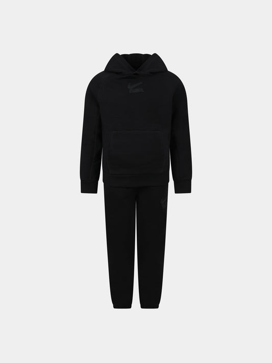 Completo nero per bambino con logo,Nike,86K521 023