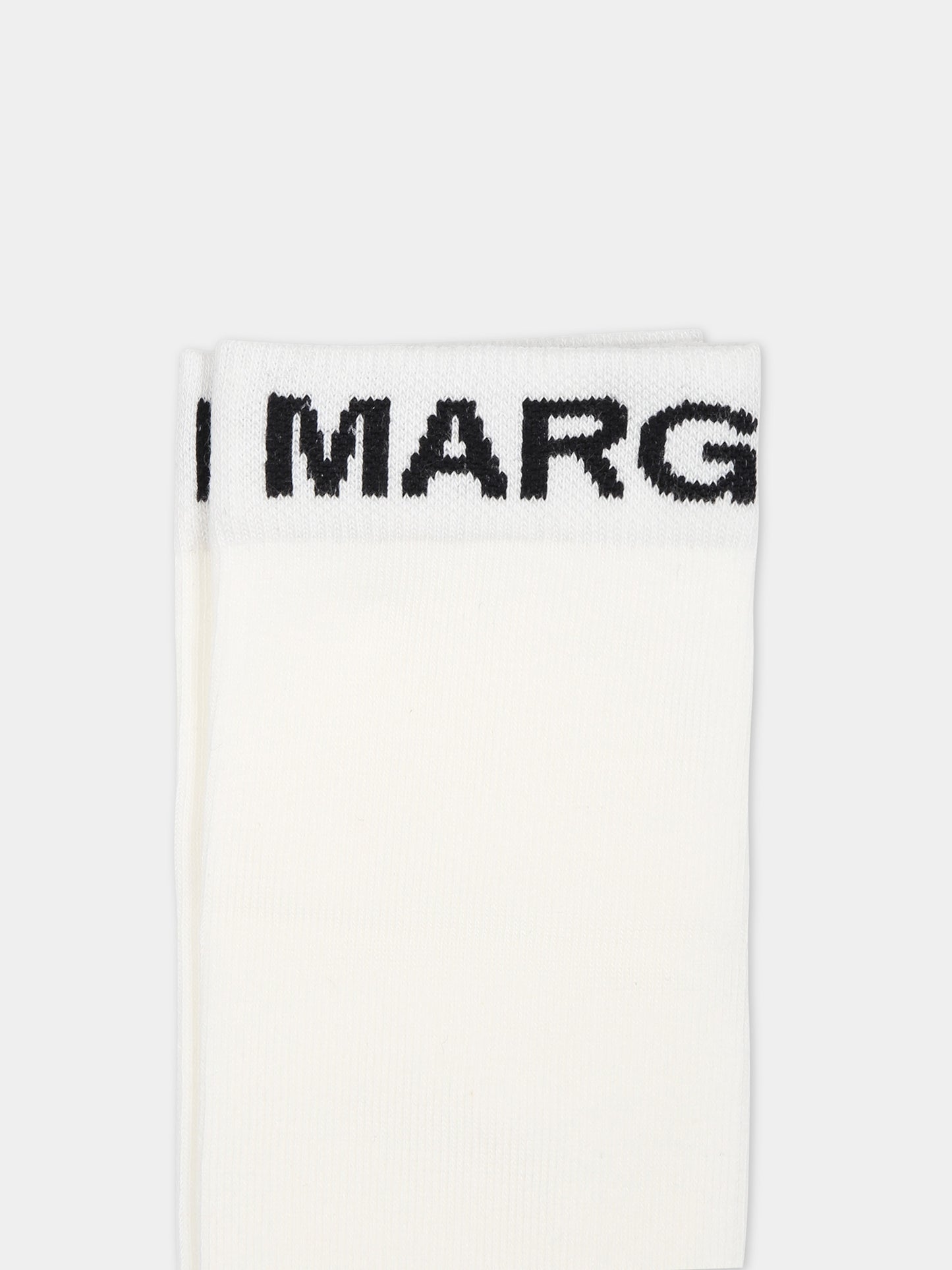 Calze bianche per bambini con logo,Mm6 Maison Margiela,M60480 MM045 MM6Z8U M6100