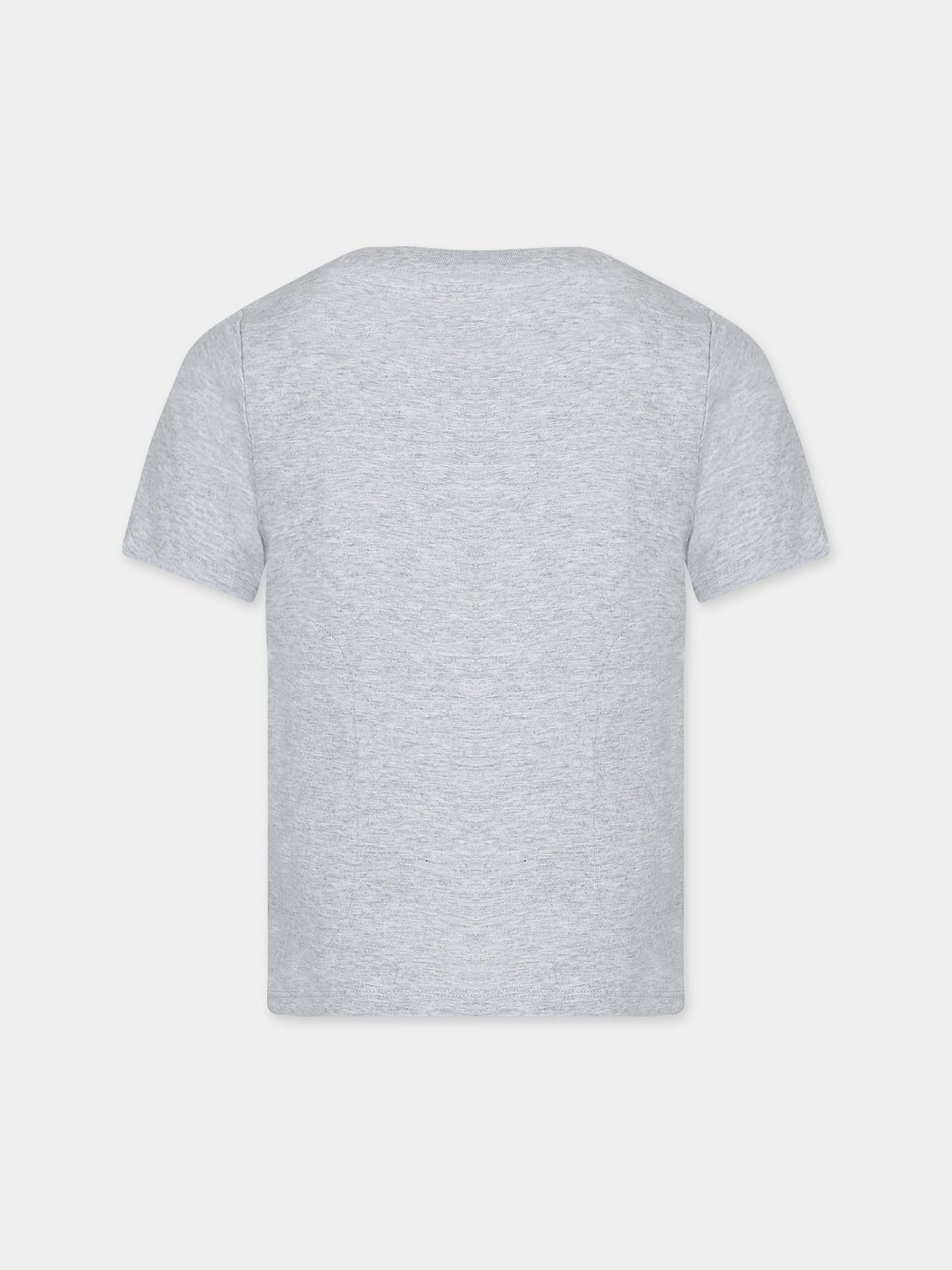 T-shirt grigia per bambino con stampa orso,Stella Mccartney Kids,TT8Q01 Z0434 905