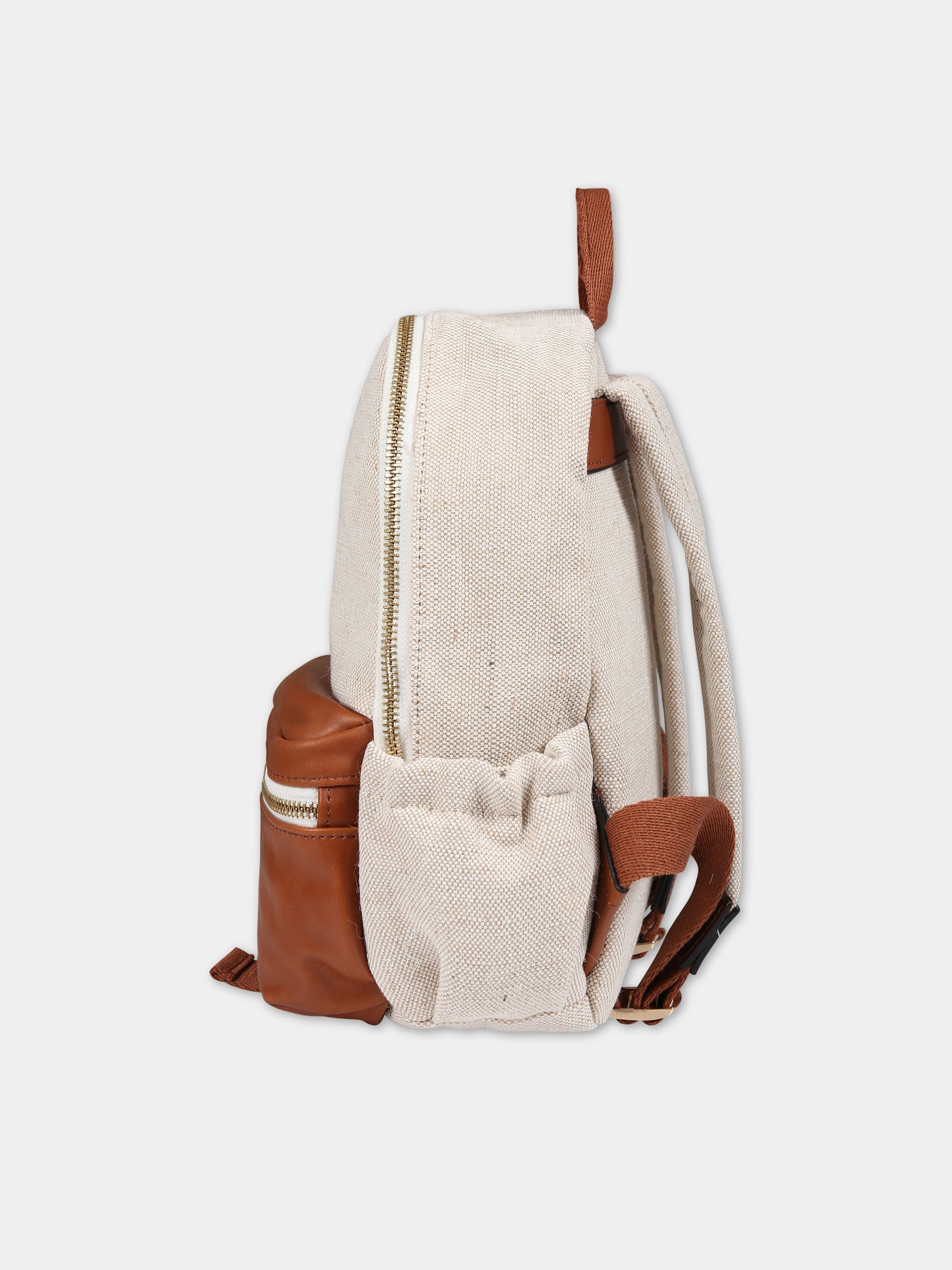 Zaino beige per bambina con logo,Chloé Kids,C10317 P03