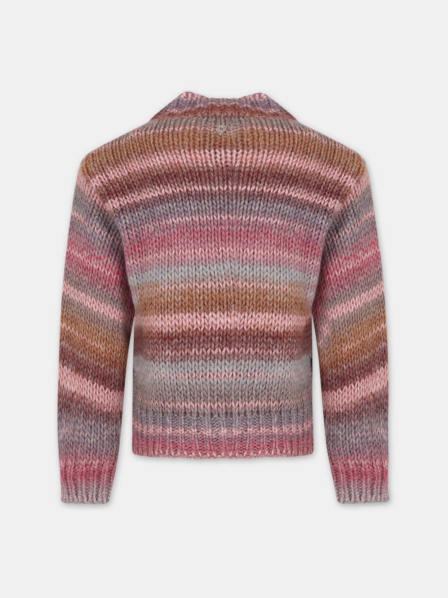 Maglione multicolor per bambina con logo,Dondup Kids,DFMA001 C FL017 MULT