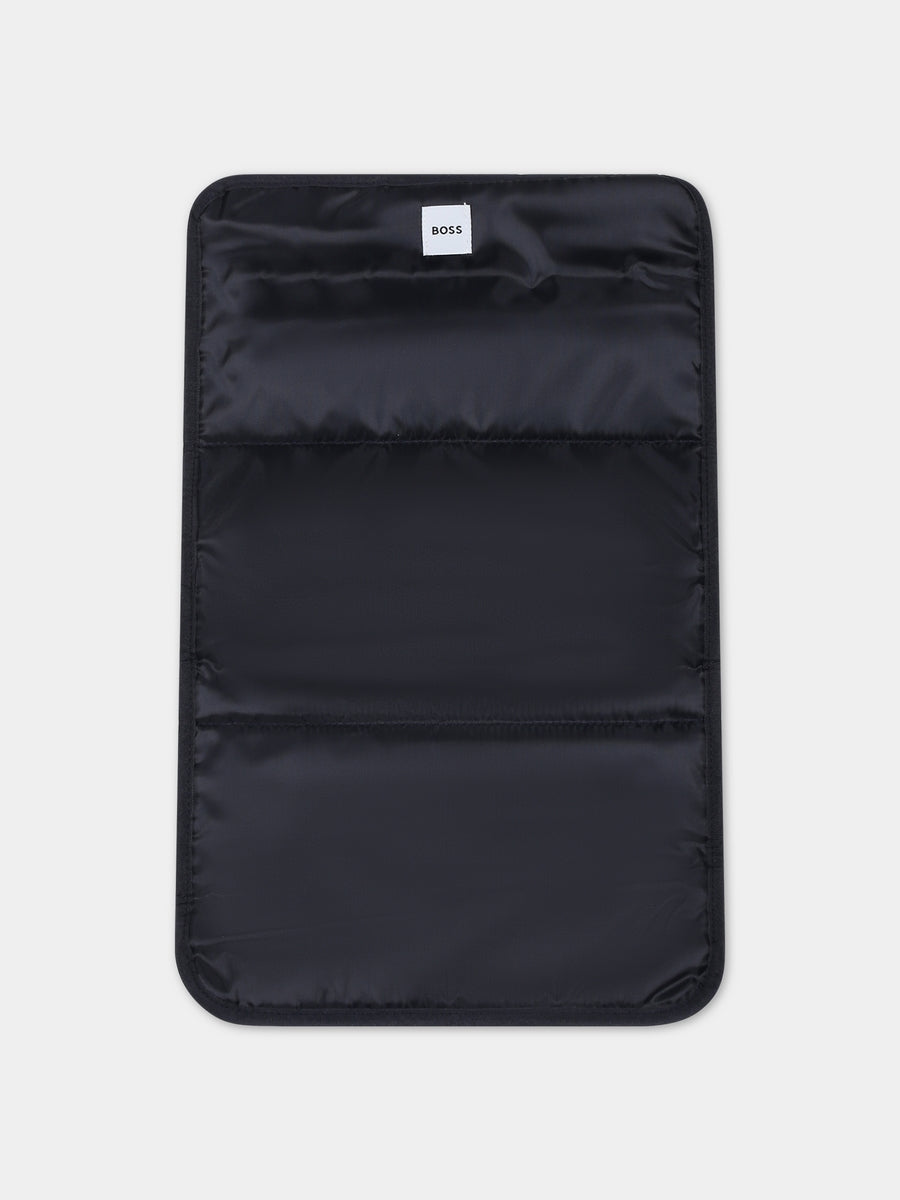 Borsa mamma blu per neonato con logo,Boss,J90335 849