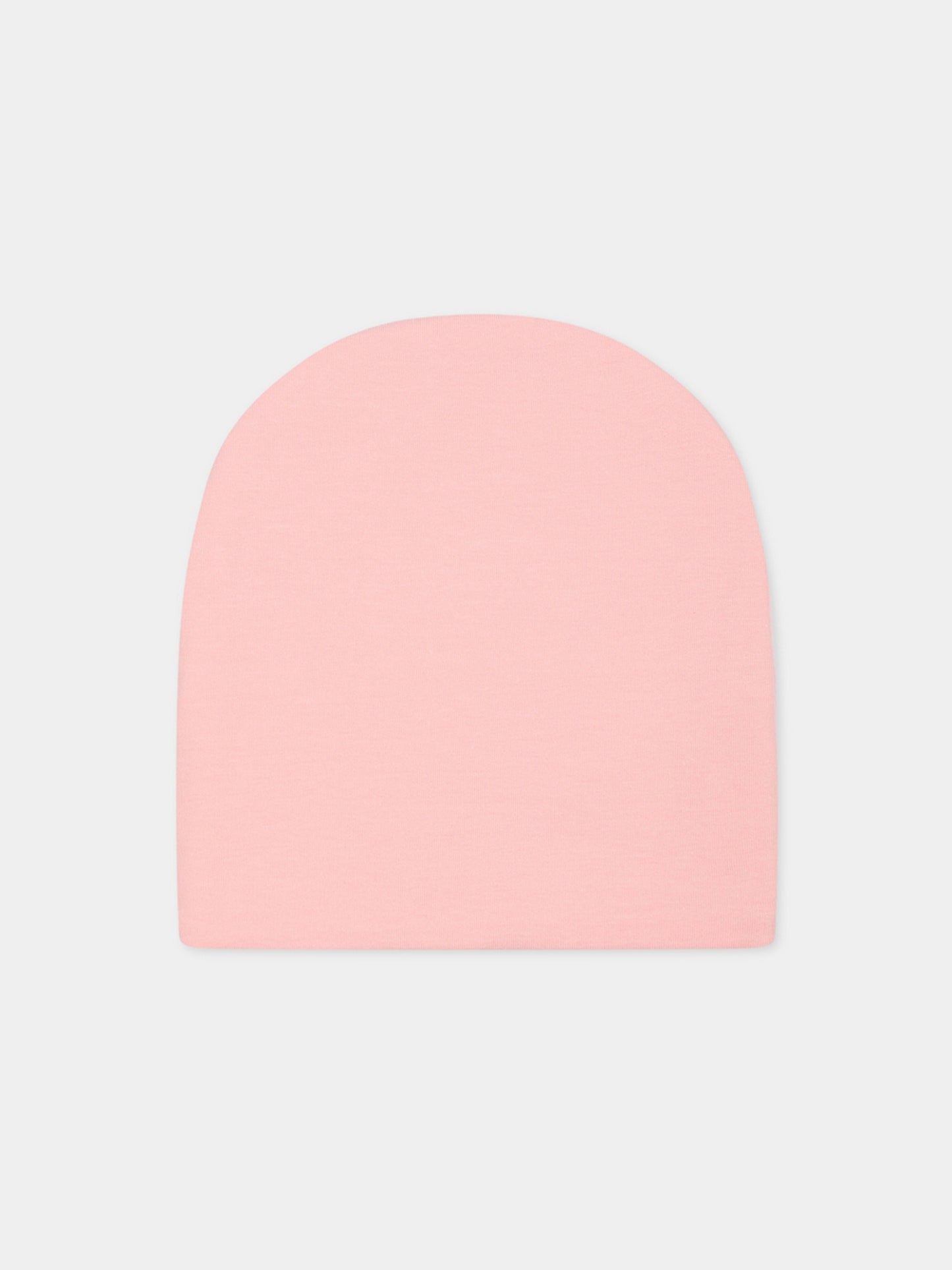 Berretto rosa per neonata con Teddy Bear e logo,Moschino Kids,MOX03N LDA17 50209