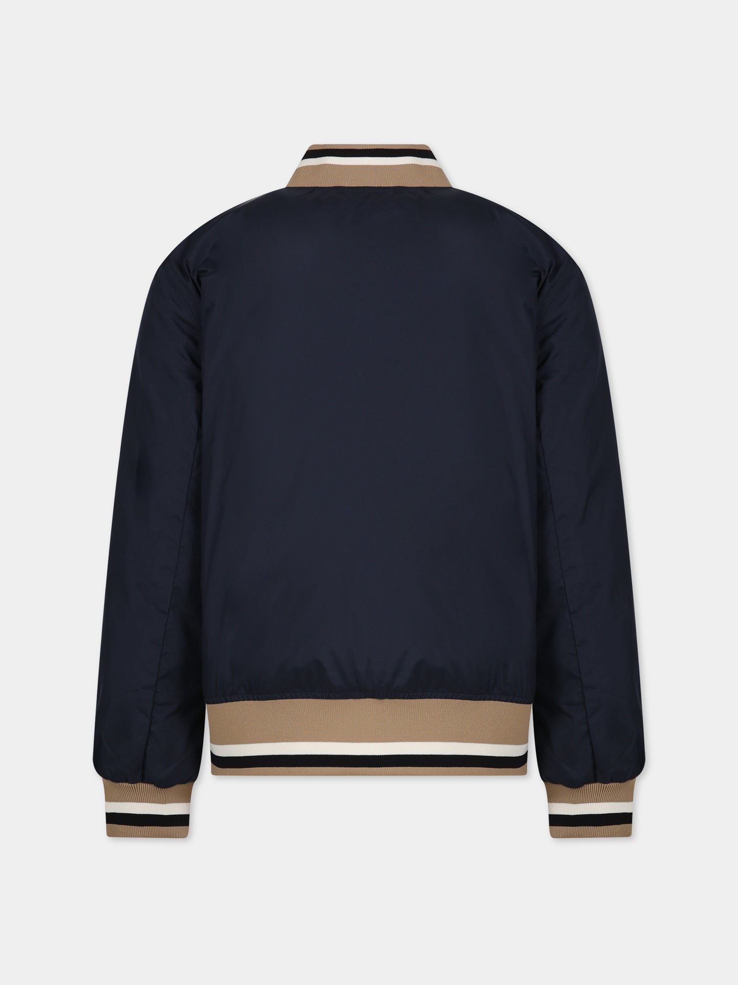 Bomber blu per bambino con logo,Burberry Kids,8069348