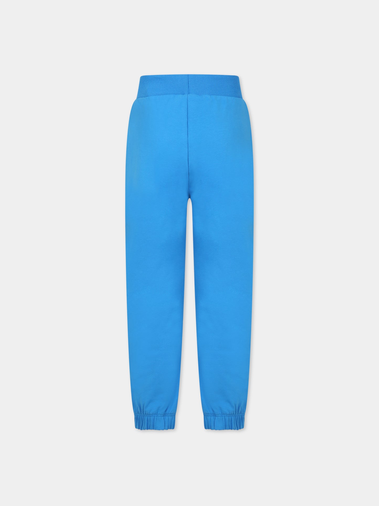 Pantaloni azzurri per bambina con logo,Chiara Ferragni Collection,59B402 2001 054F