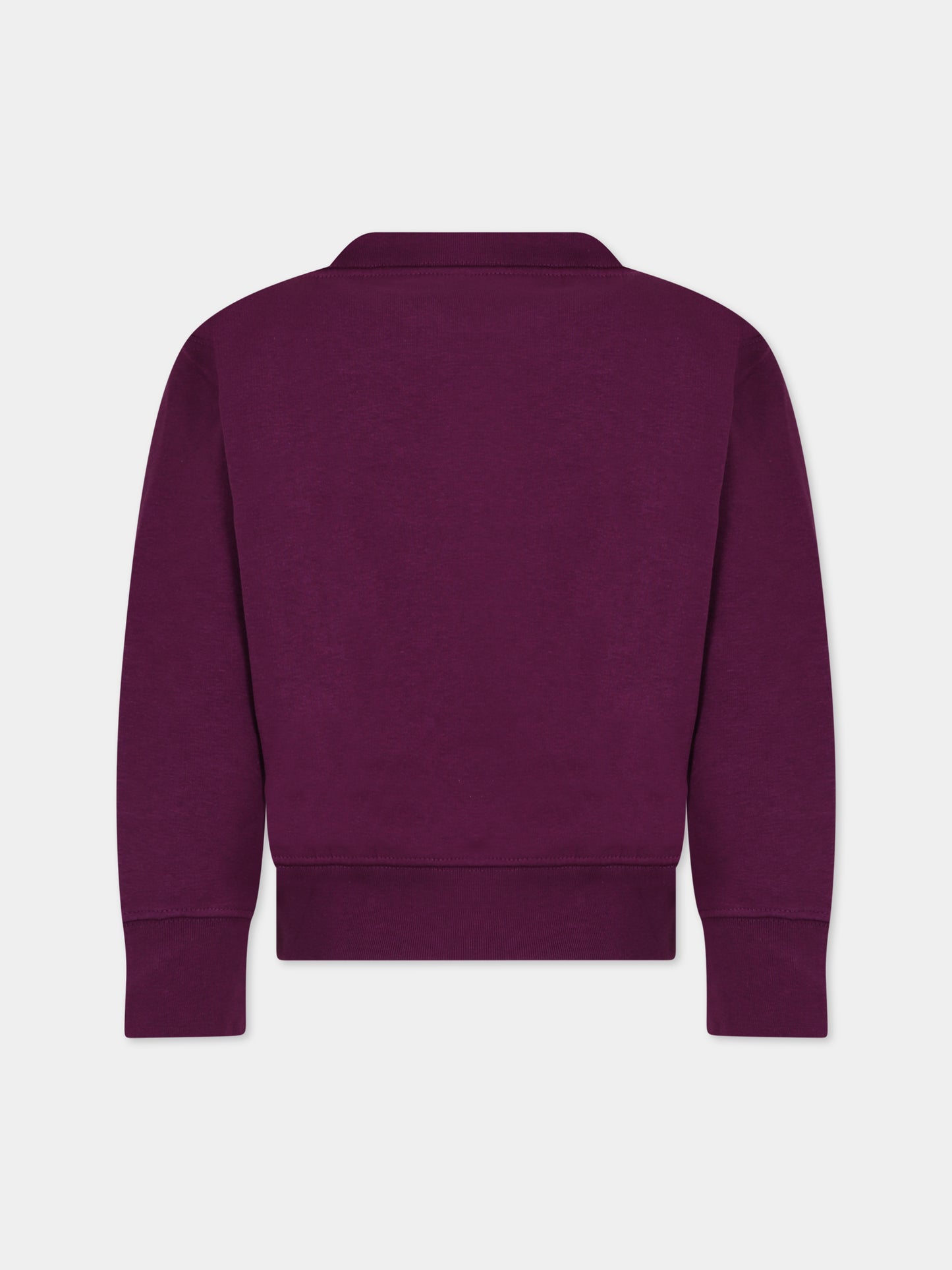 Felpa bordeaux per bambina con scritta,Molo,2W23J217 8763