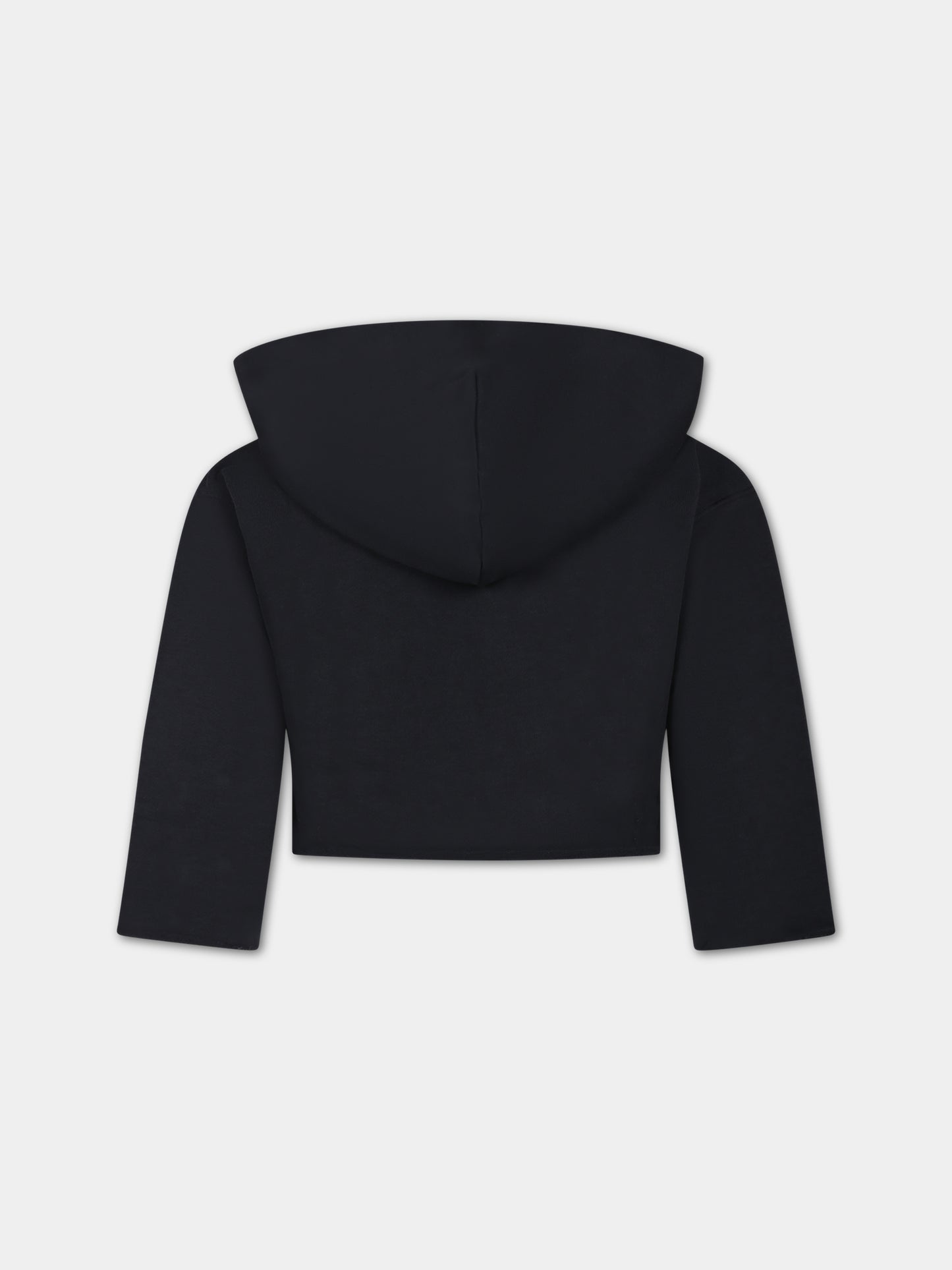 Felpa nera per bambina con logo,Molo,2W23J305 2254