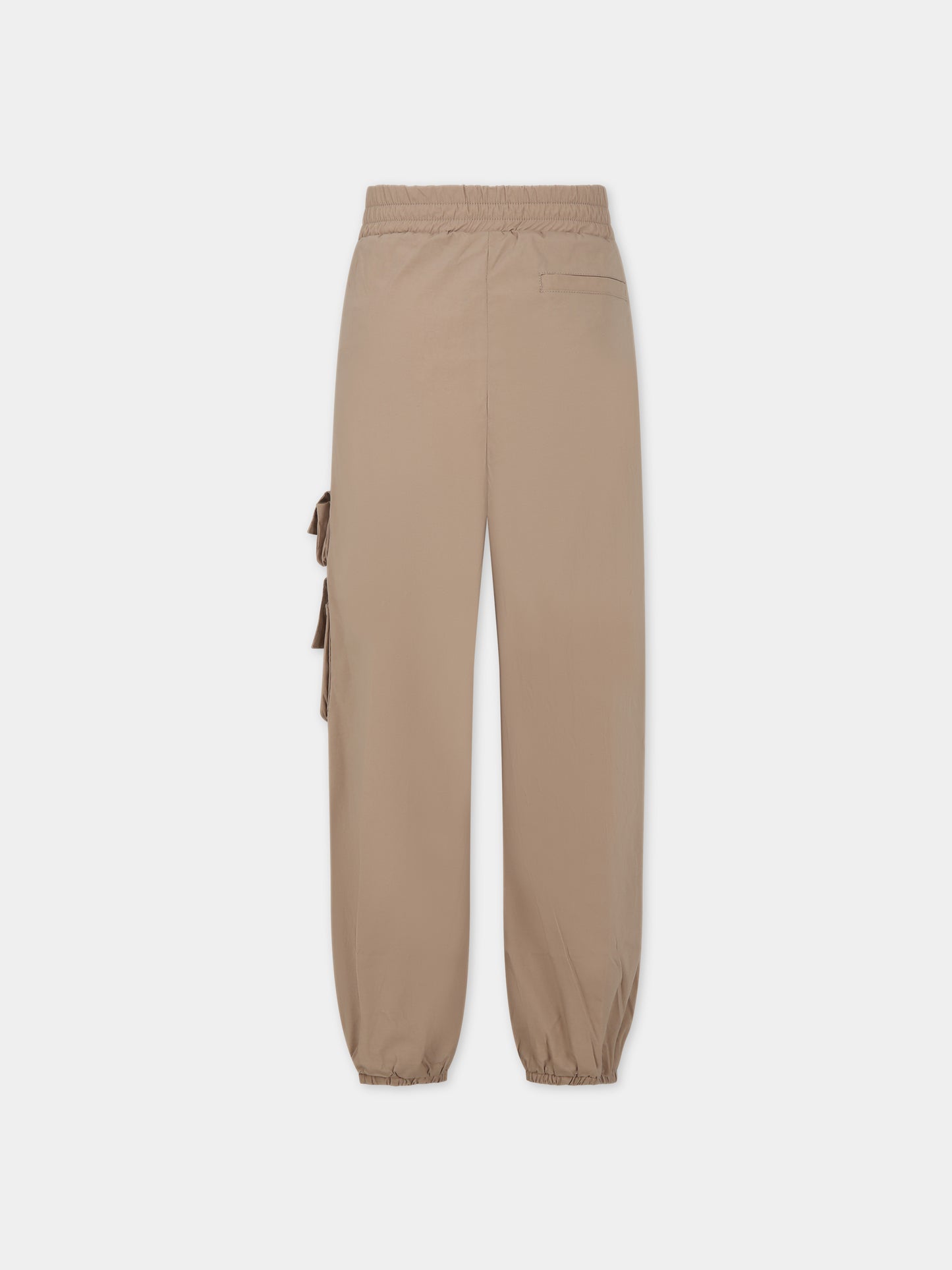 Pantaloni marroni per bambini con doppia FF,Fendi Kids,JMF435 AAC3 F1KE2
